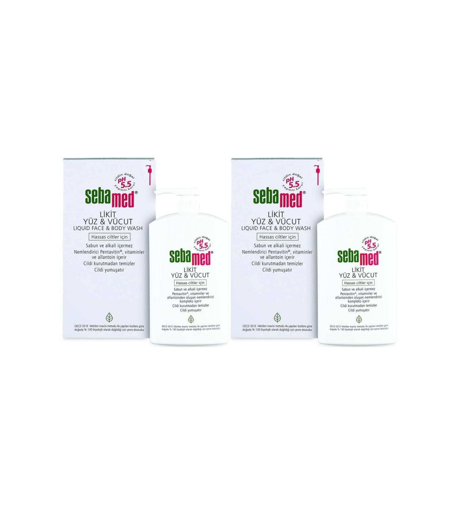 Sebamed Face and Body Cleanser Liquid 1000ML (Set of 2) - Buy Online on GoSupps.com