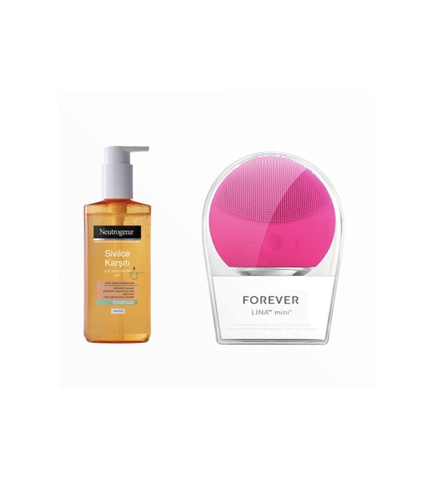 Neutrogena Anti-Acne Cleansing Gel 200ml With Forever Facial Massager