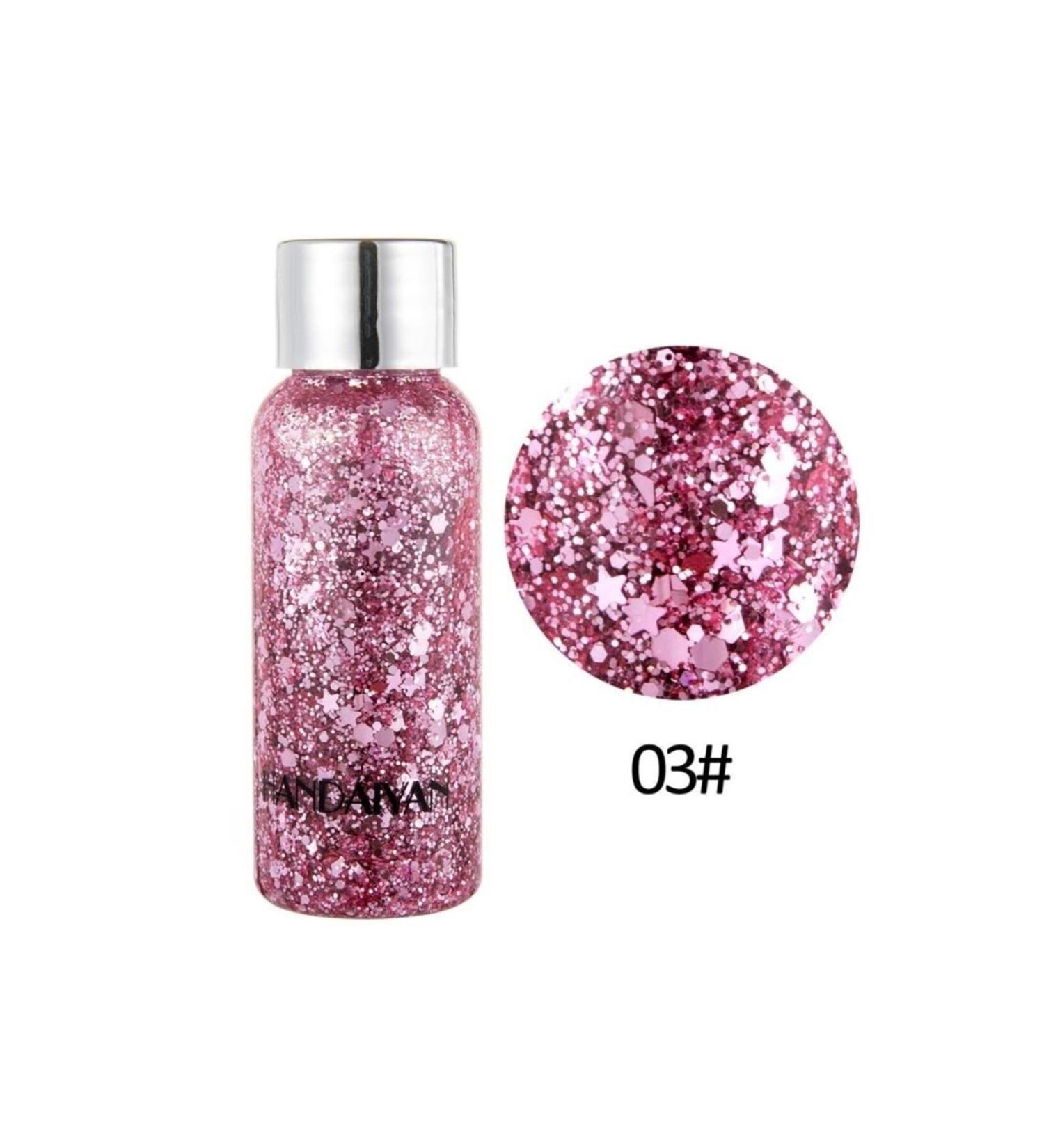 pazariz Makeup Glitter Eye Contour Face and Body Brightening Glitter Gel 50 Ml