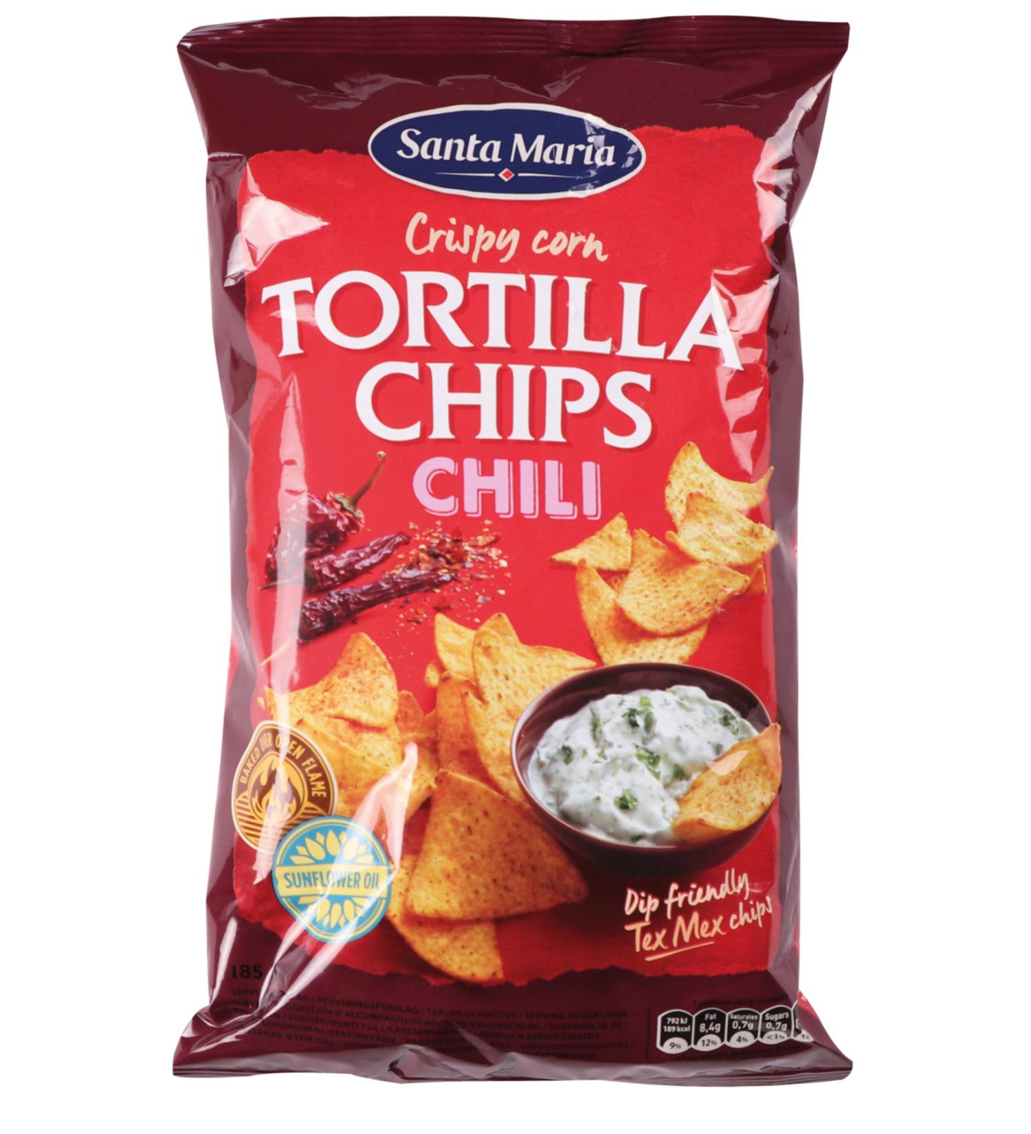 Santa Maria Tortilla Chips Chili 185 G