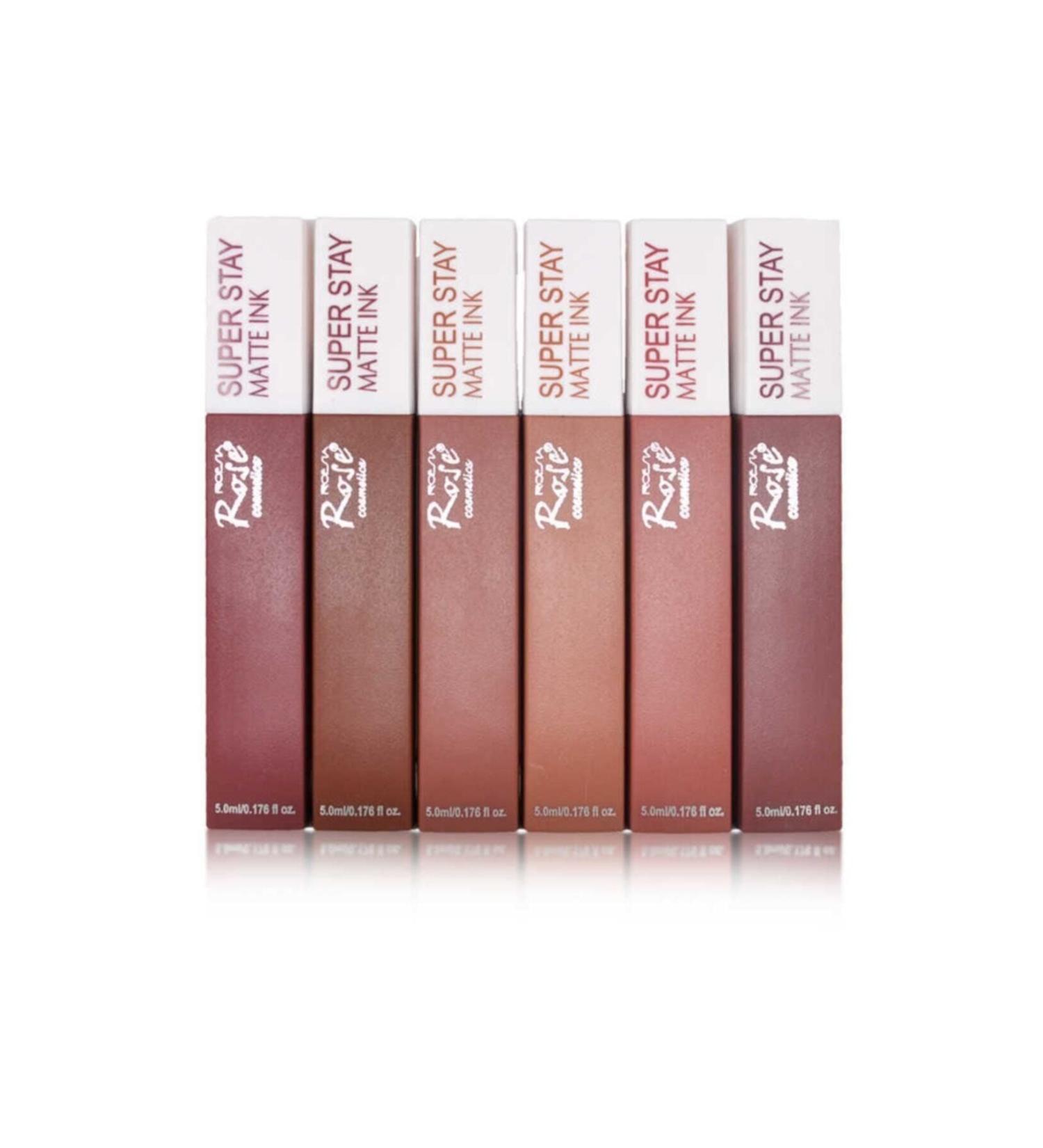 Roesia Rose Cosmetics Rose Super Stay Matte 6-Liquid Lipstick Set