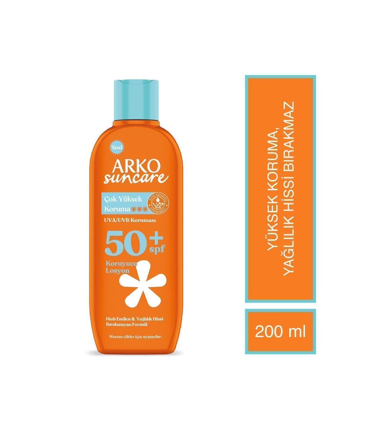 Arko Suncare Spf50 Very High Protection Body Sun Lotion 200 ml - Buy Online on GoSupps.com