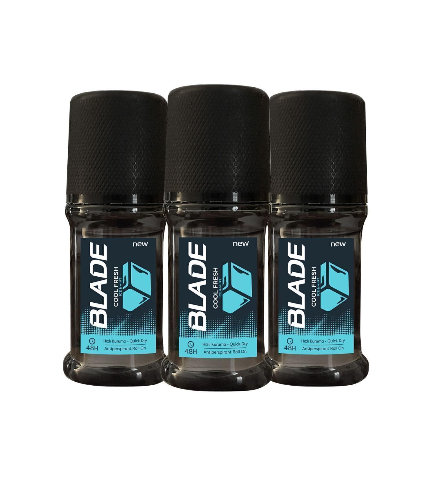 Blade Cool Fresh Men's Roll On 3x50 ml - Buy Online on GoSupps.com
