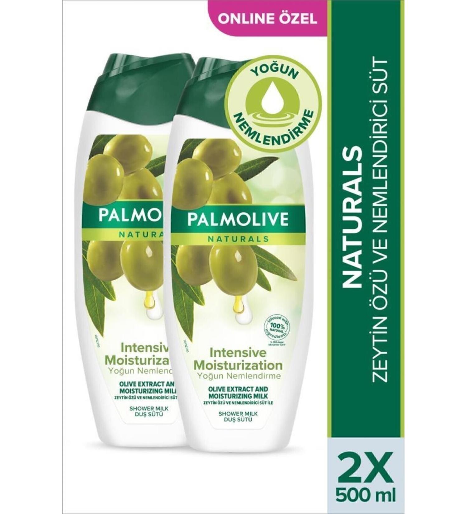 Palmolive Naturals Intensive Moisturizing Shower Gel with Olive Extract and Moisturizing Milk 500 ml x2Pcs - Buy Online on GoSupps.com