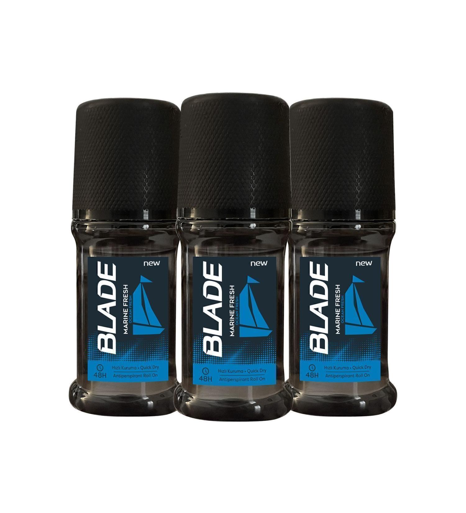 Blade Marine Fresh Men's Roll On 3x50 ml - Buy Online on GoSupps.com