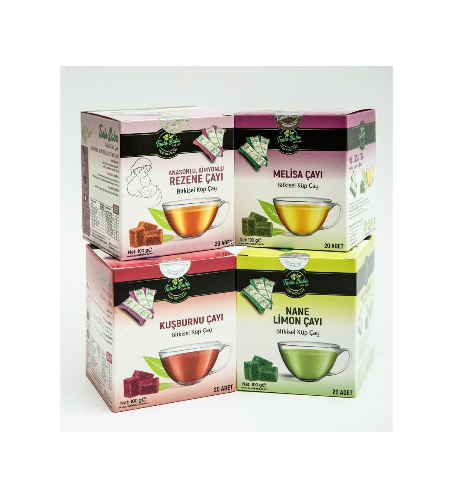 TanlaBaba Relaxation Package Cube Tea 4 Pack Fennel Rosehip Mint Lemon Melissa Herbal Teas - Buy Online on GoSupps.com
