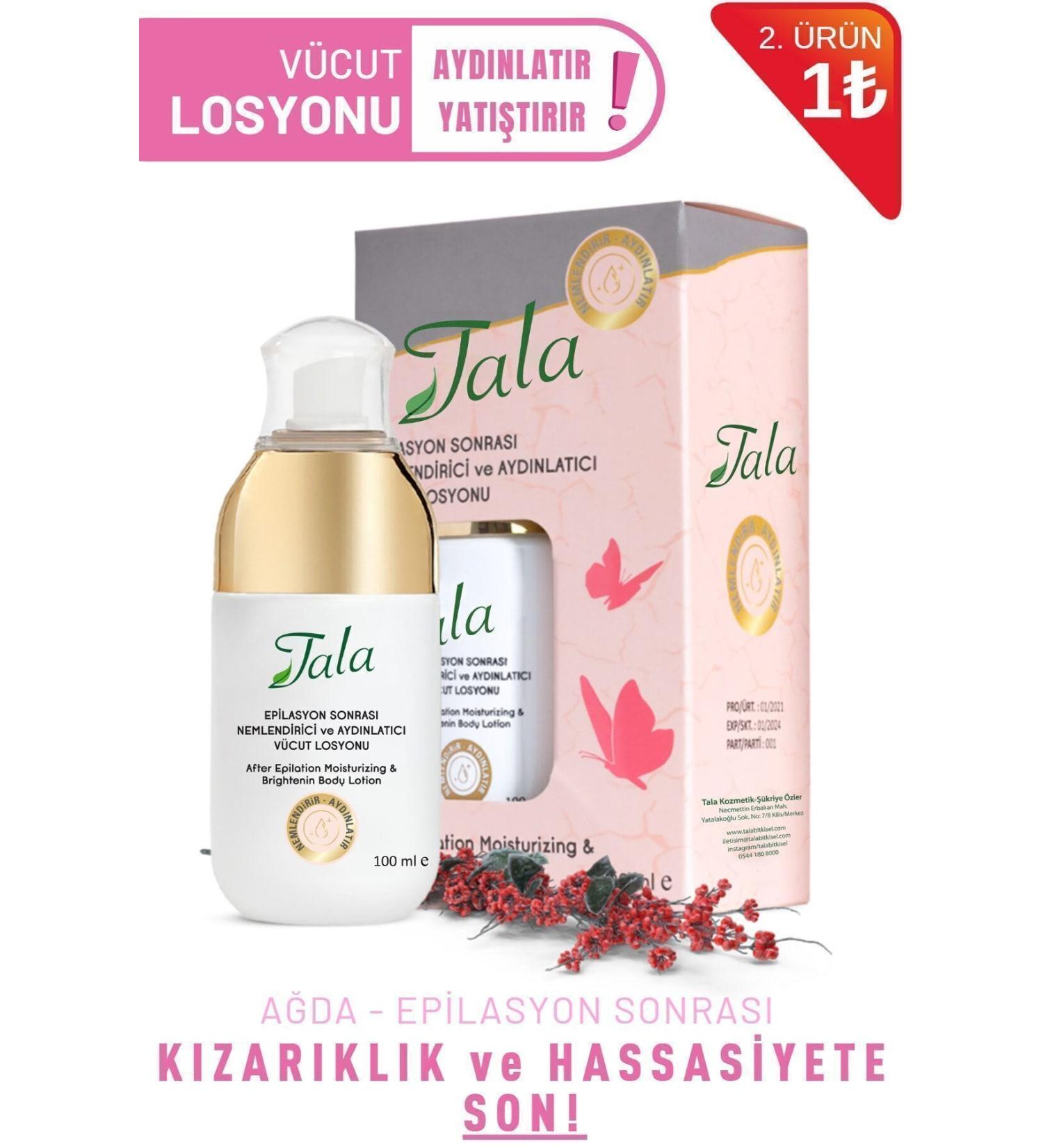 Tala After Epilation Moisturizing Lotion Brightening Body Lotion 100 ml - Buy Online on GoSupps.com