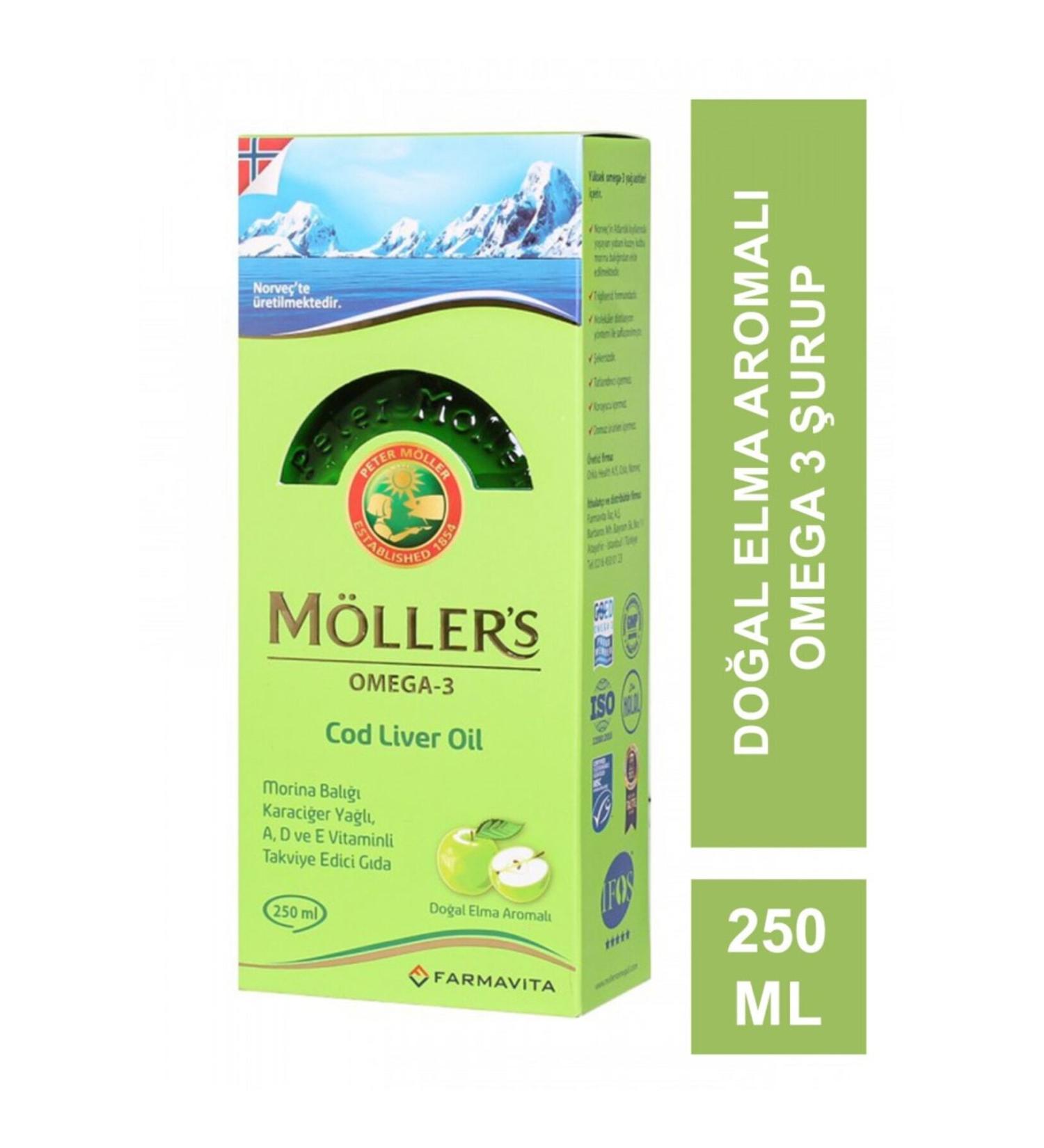 Mollers Omega Syrup Natural Apple Flavored 250 ml