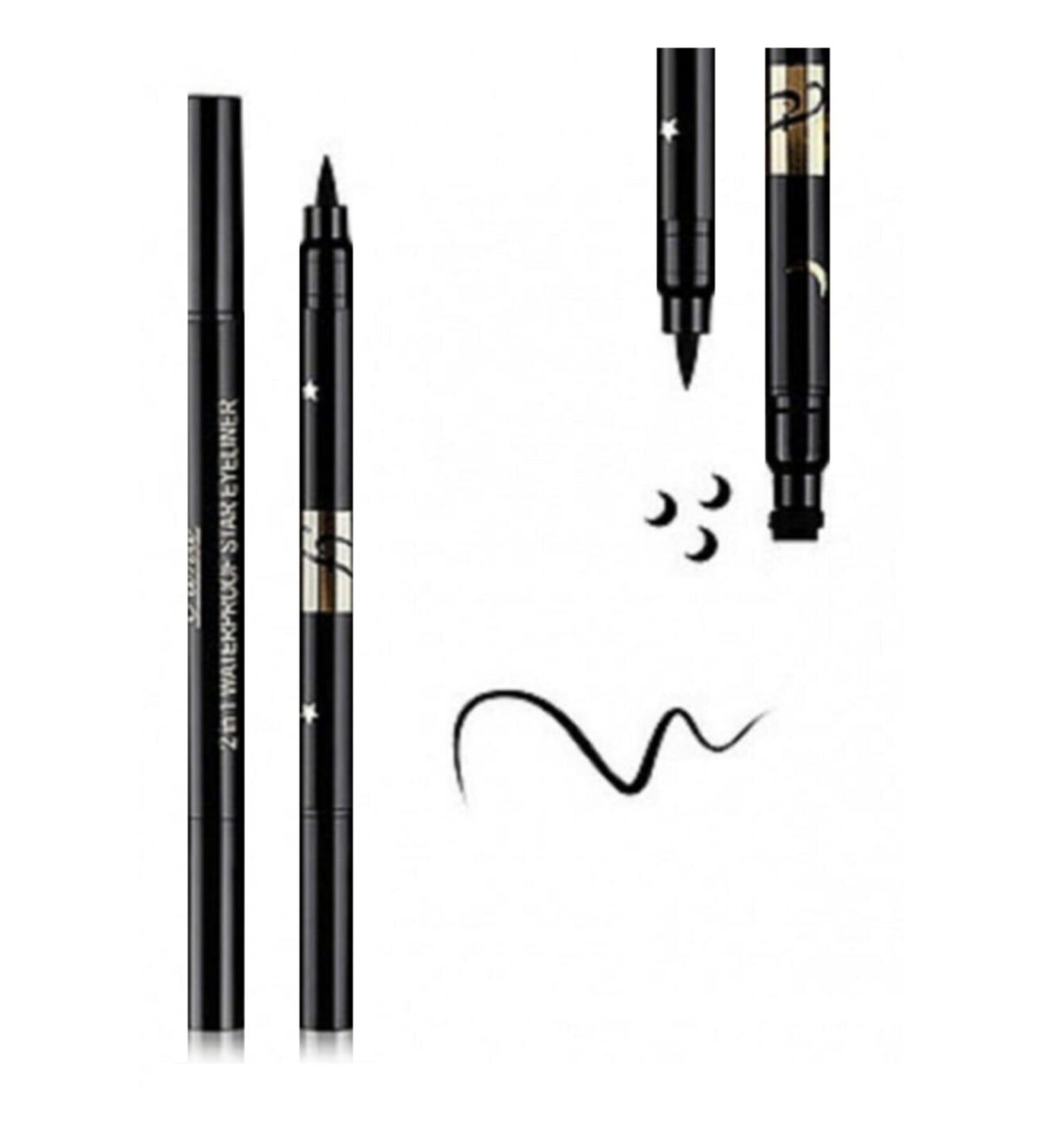 Rose One Side Moon Print One Side Normal Pencil Eyeliner