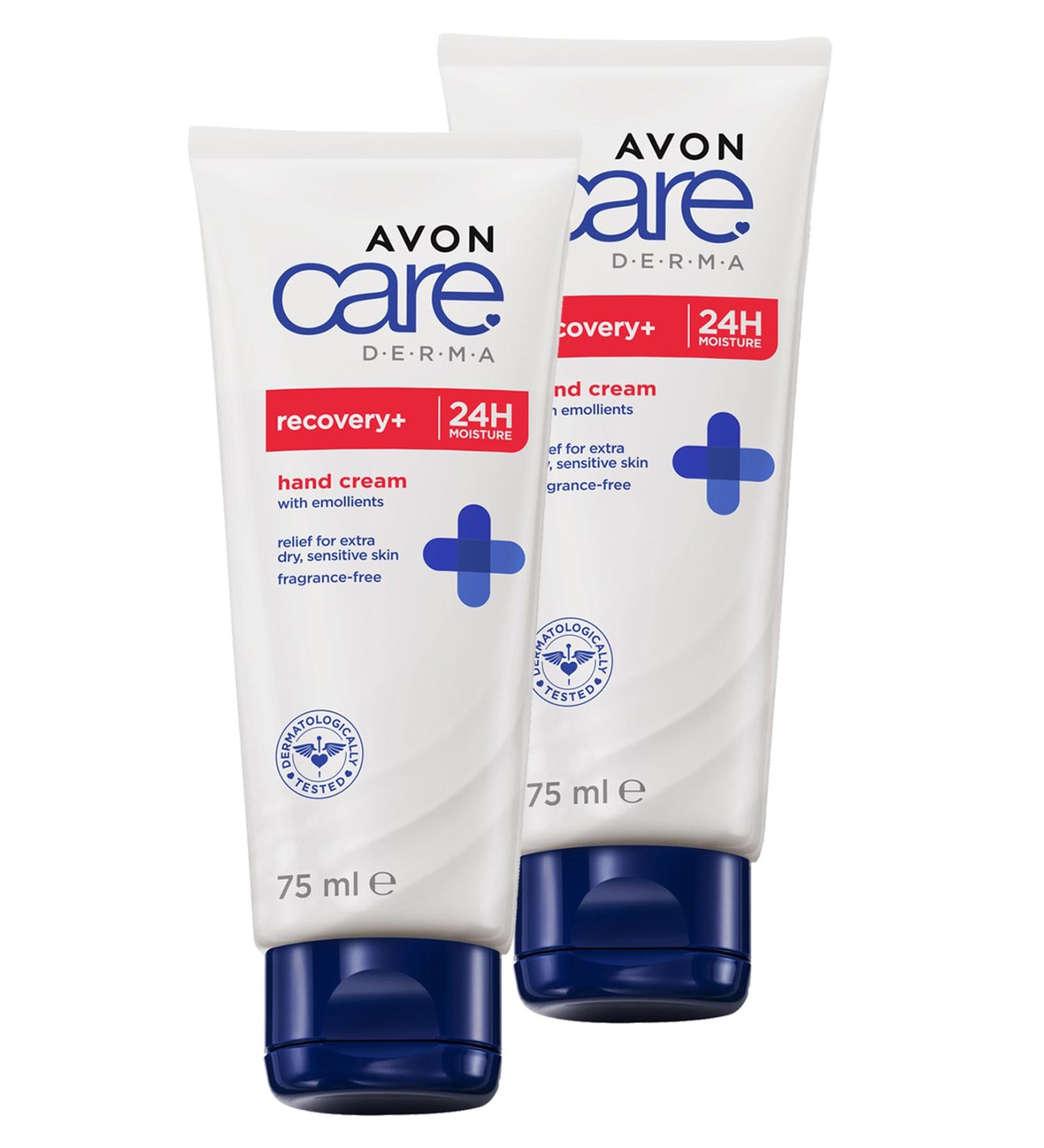 Avon Care Derma Recovery Repairing Moisturizing Hand Cream 75 Ml. Duo Set