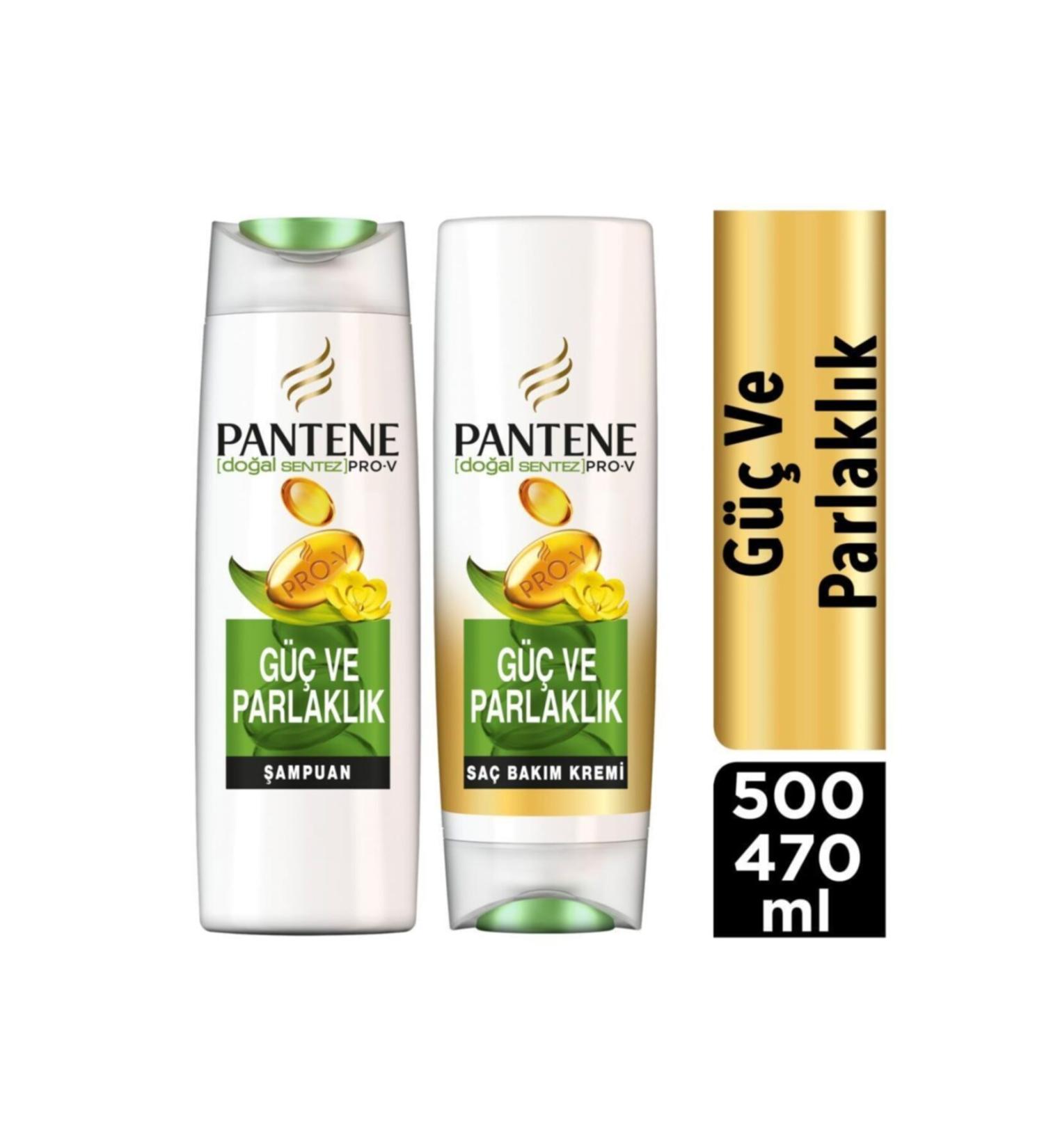 Pantene Shampoo Natural Synthesis Power and Shine 500 ml + Conditioner 470 ml