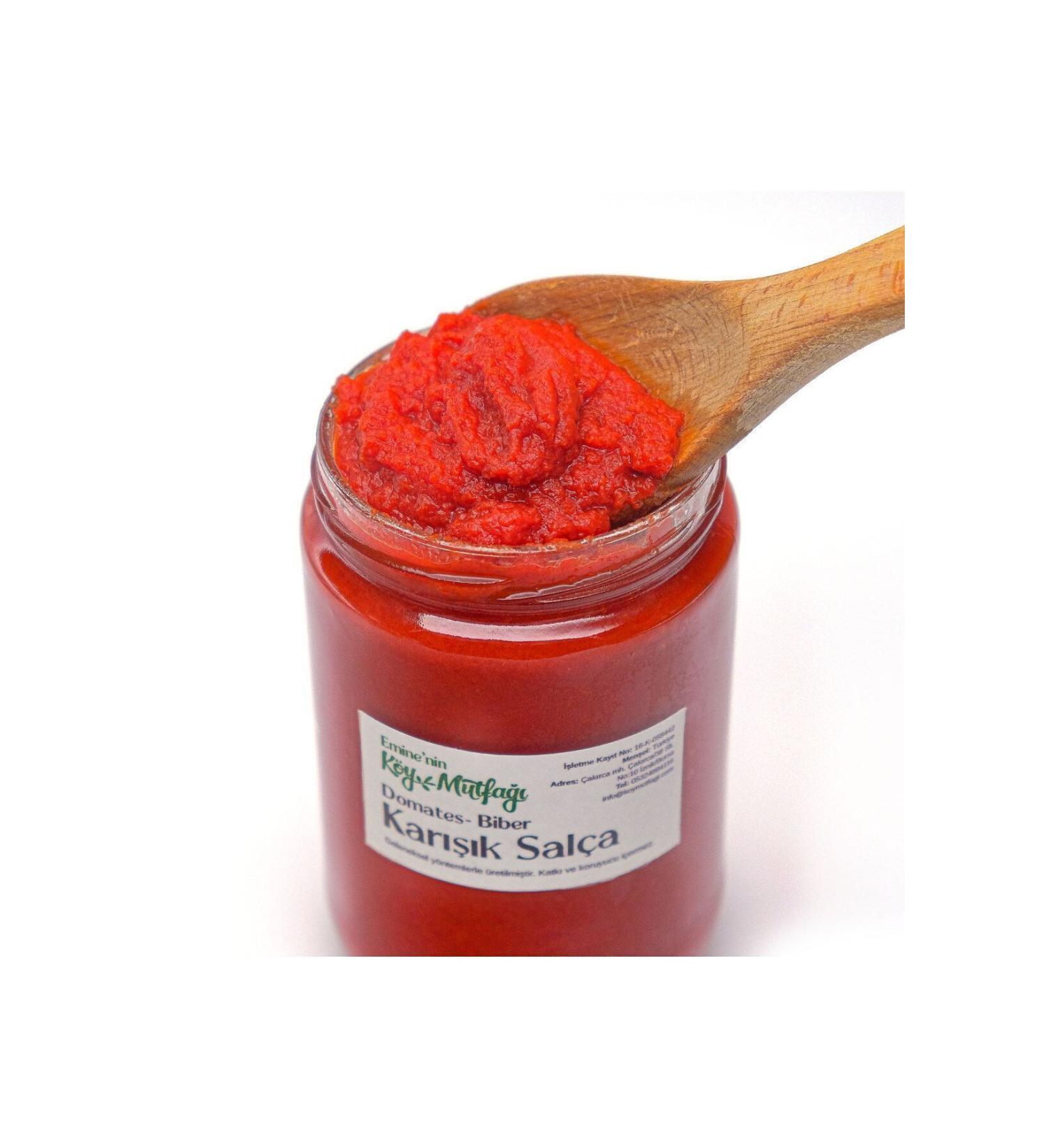 Emine's Village Kitchen Wood Fired Tomato & Pepper Paste (660ML) Mixed Paste