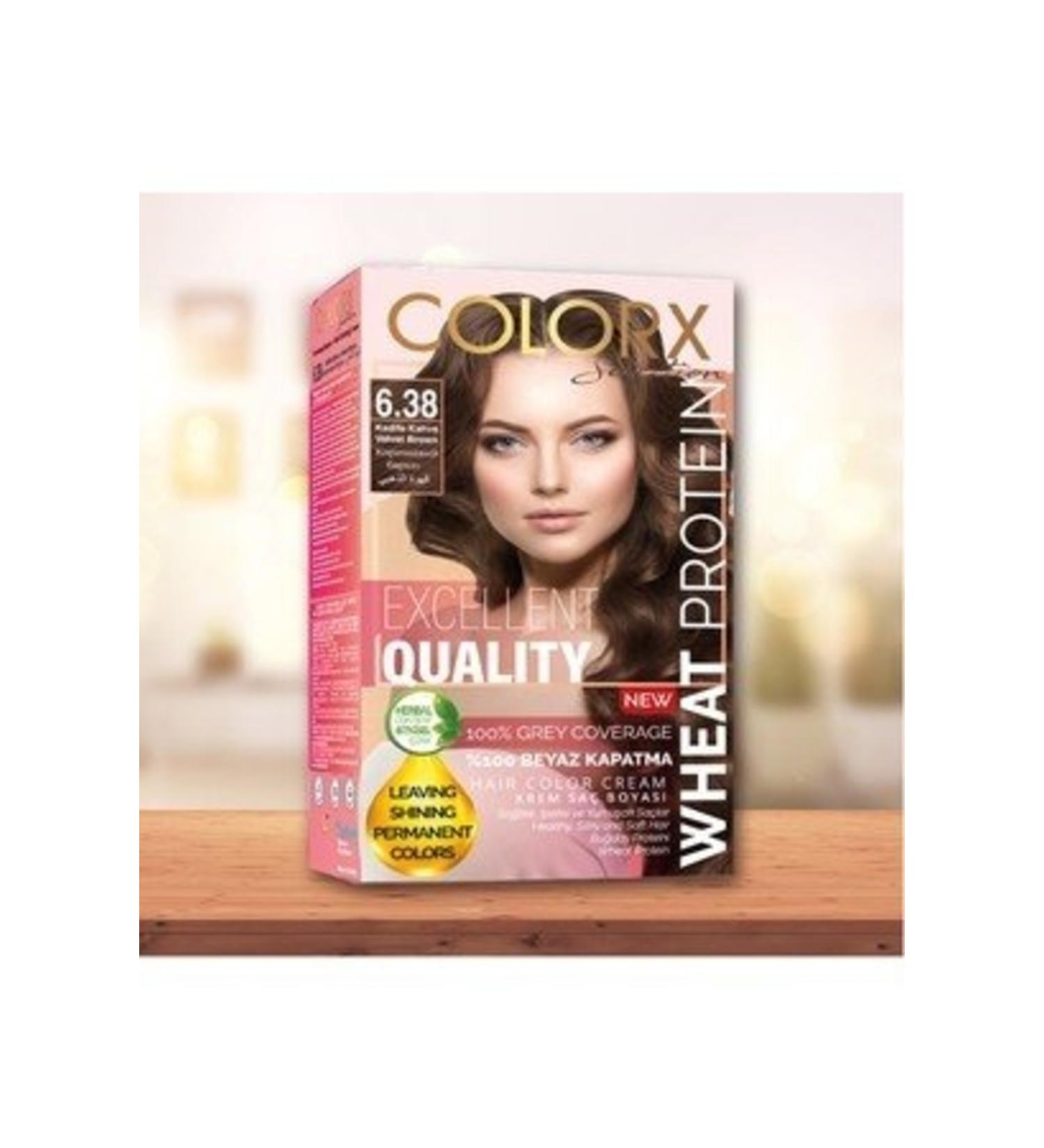 COLORX Hair Dye Set - 6.38 Velvet Brown