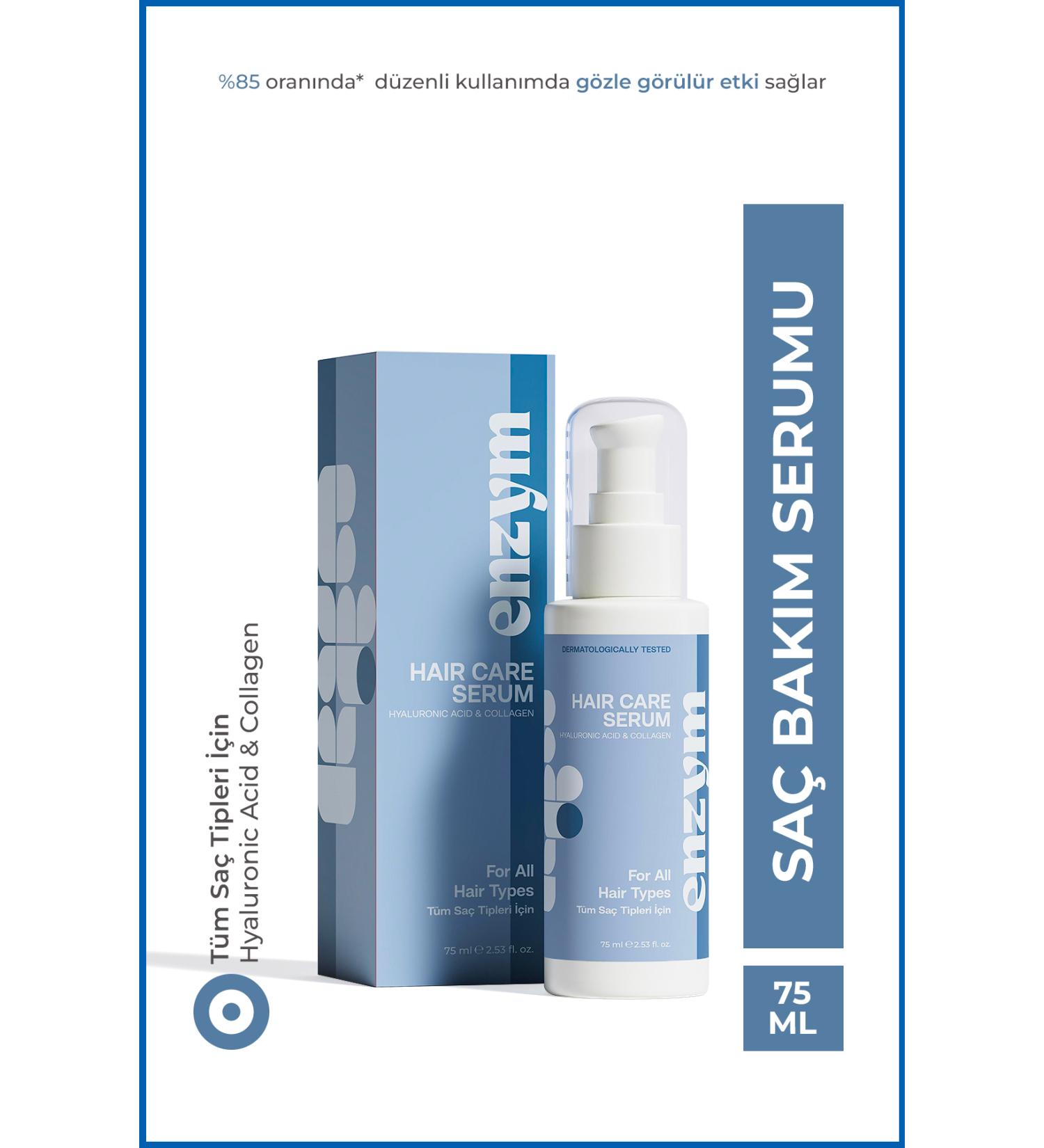 ENZYM COSMETICS Hair Care Complex Hyaluronic Acid and Collagen Hair Serum 75 ml (REPAIR MOISTURIZING) - Buy Online on GoSupps.com