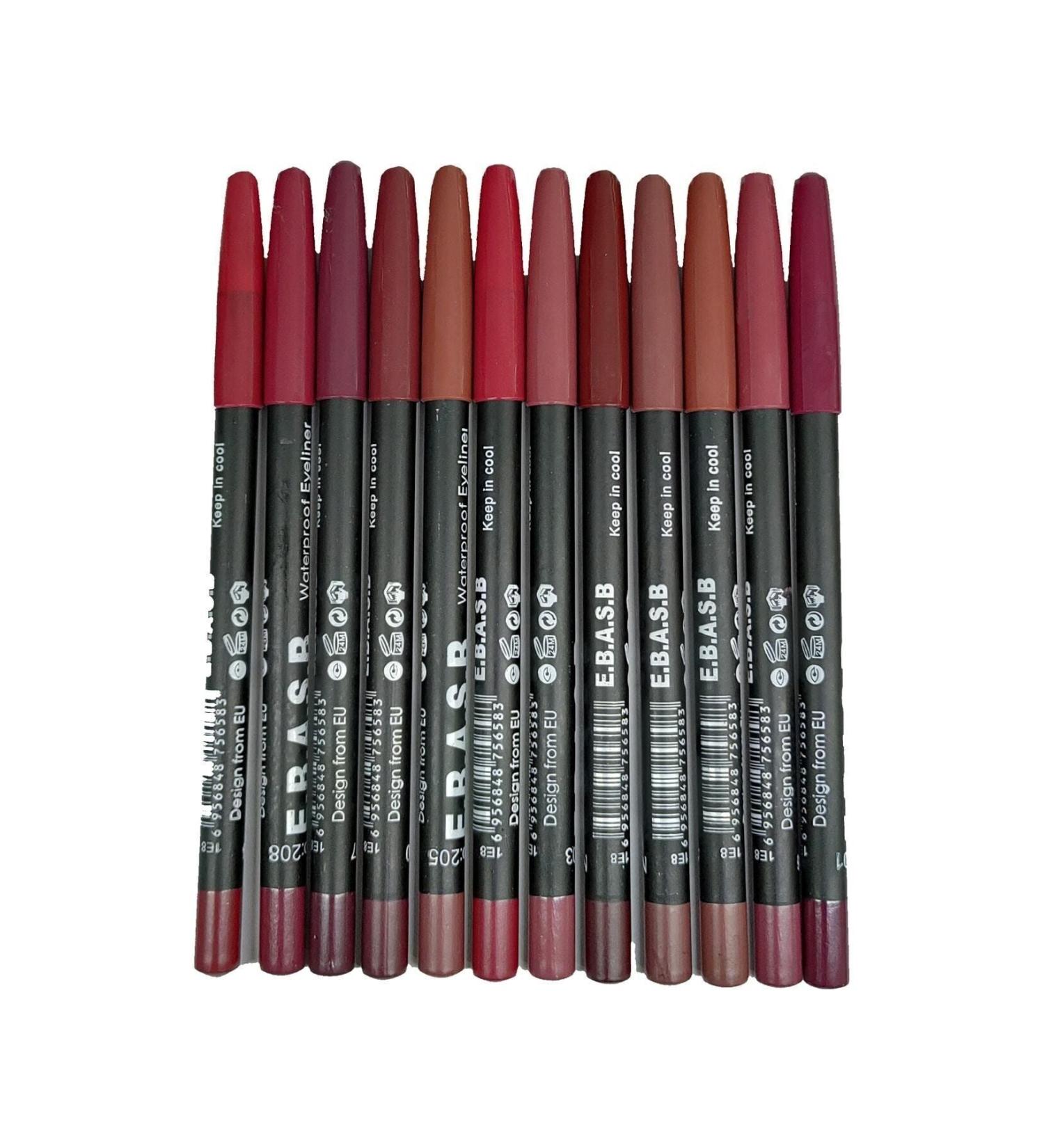 12 Professional Nudes Lip Pencil Set Special Series