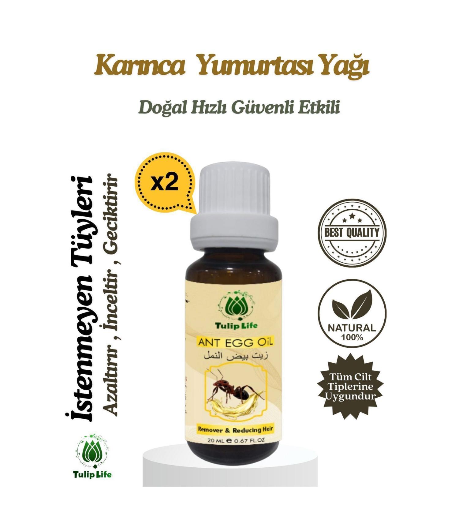 Tuliplife Hair Reducing Removal Hair Thinning Ant Egg Oil 20 ml X 2 Pieces - Buy Online on GoSupps.com