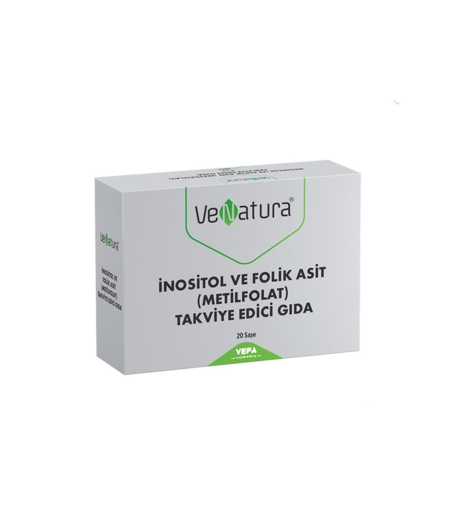 Venatura Inositol and Folic Acid (Methylfolate) 20 Sachets