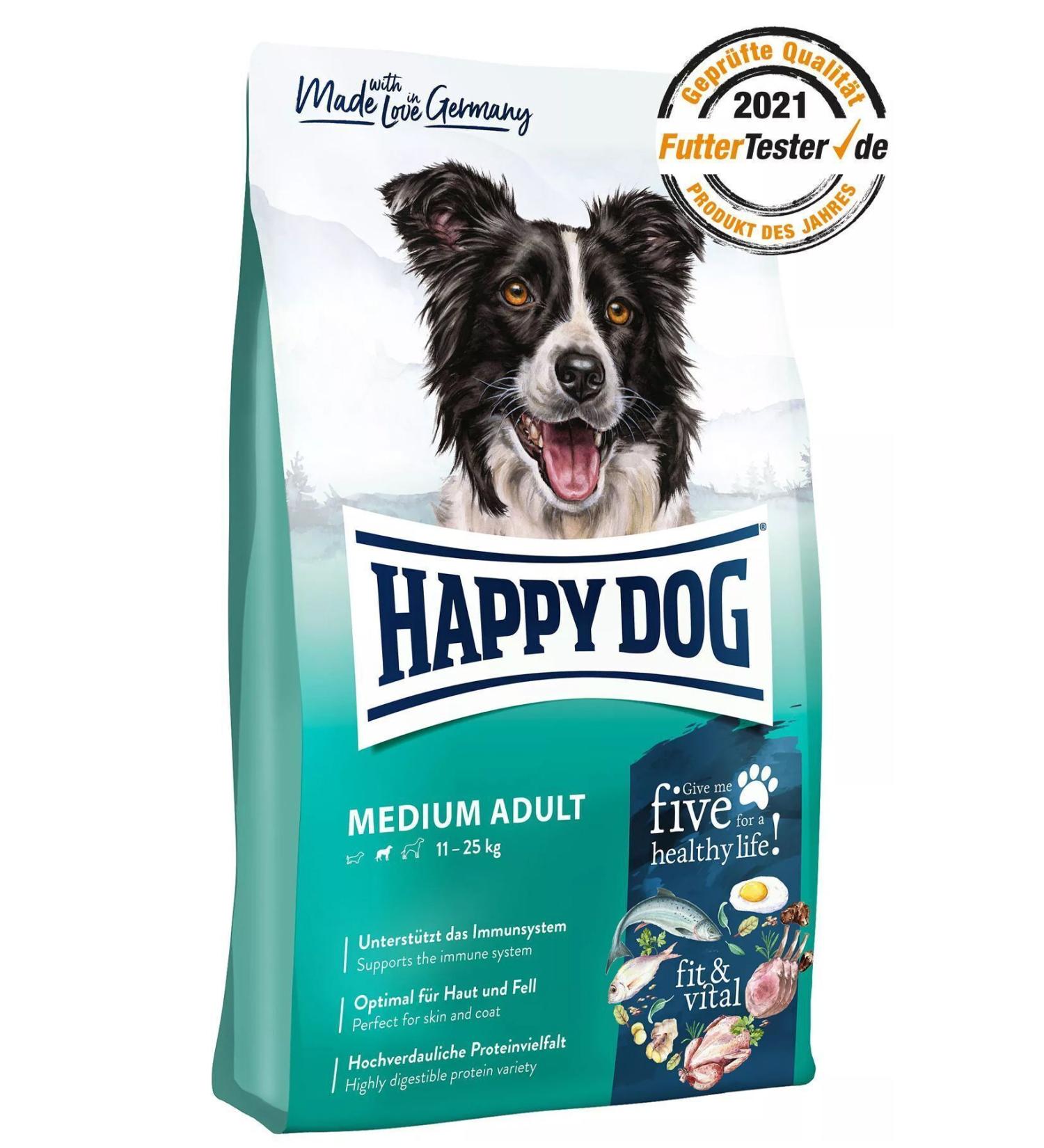 Happy Dog Fit & Vital Medium Medium Breed Dog Food 12 Kg - Buy Online on GoSupps.com