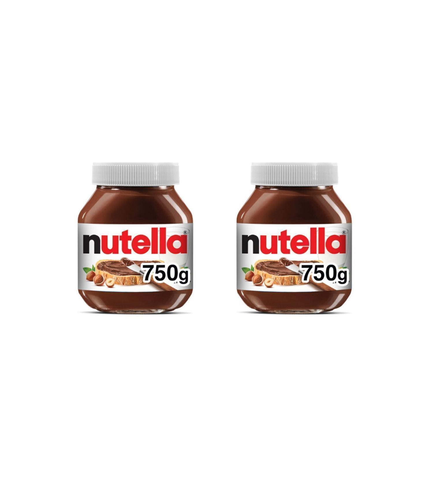 Nutella Cocoa Hazelnut Cream Glass Jar 2 Pieces X 750 Gr