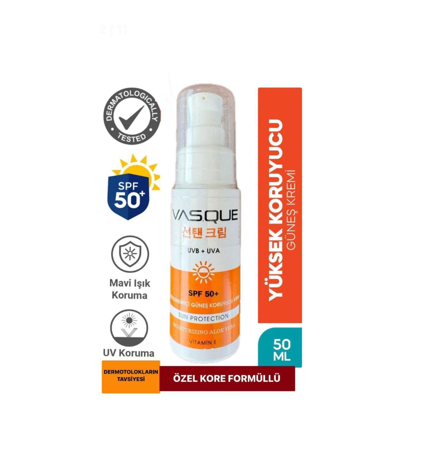 VAS.QUE Anti-Spot High Protection Sun Cream 50 ml - Face and Body For All Skin Types Korean Formula - Buy Online on GoSupps.com