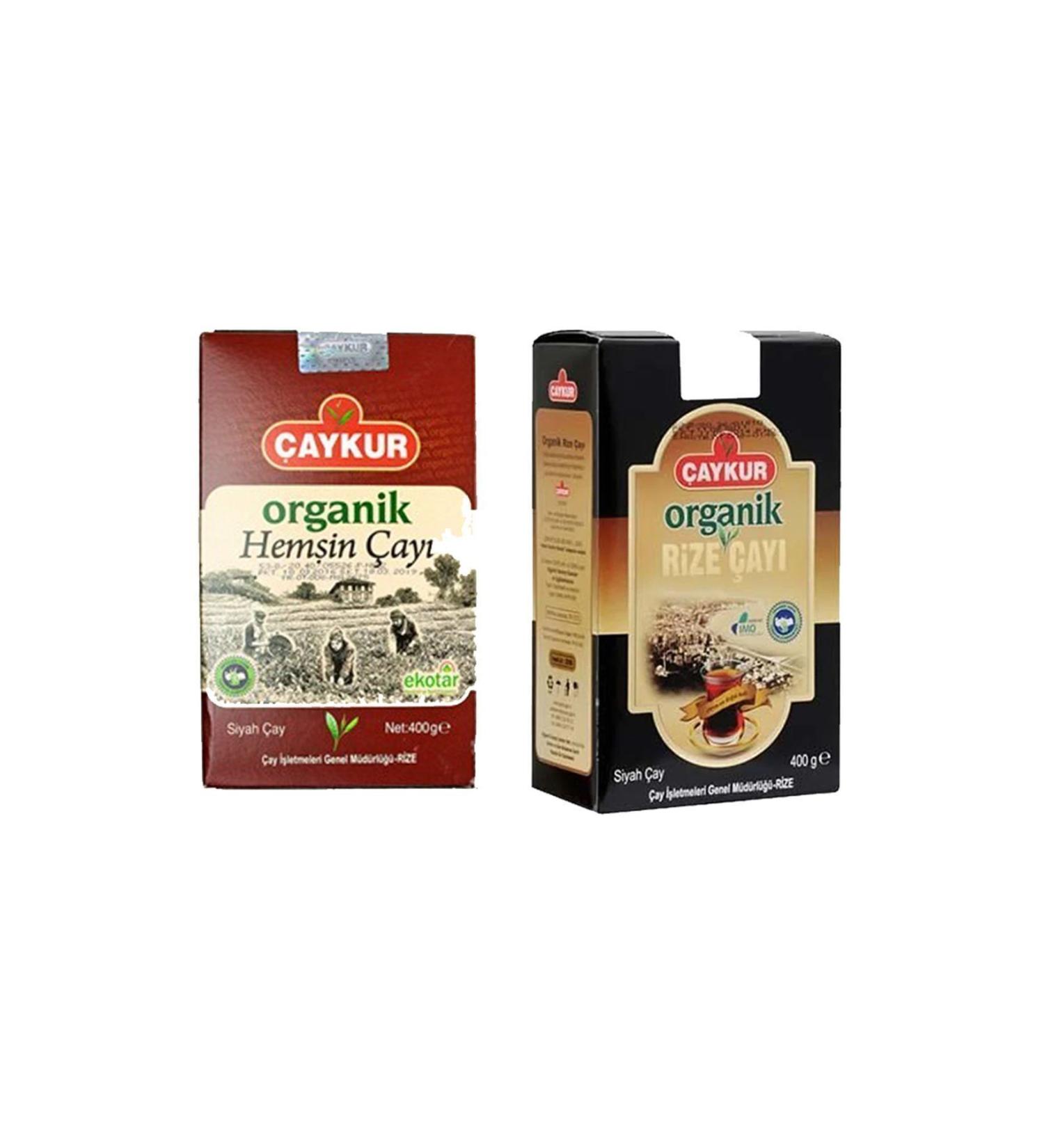 aykur Organic Rize Tea 400 Gr + Organic Hem in Tea 400 Gr Bulk