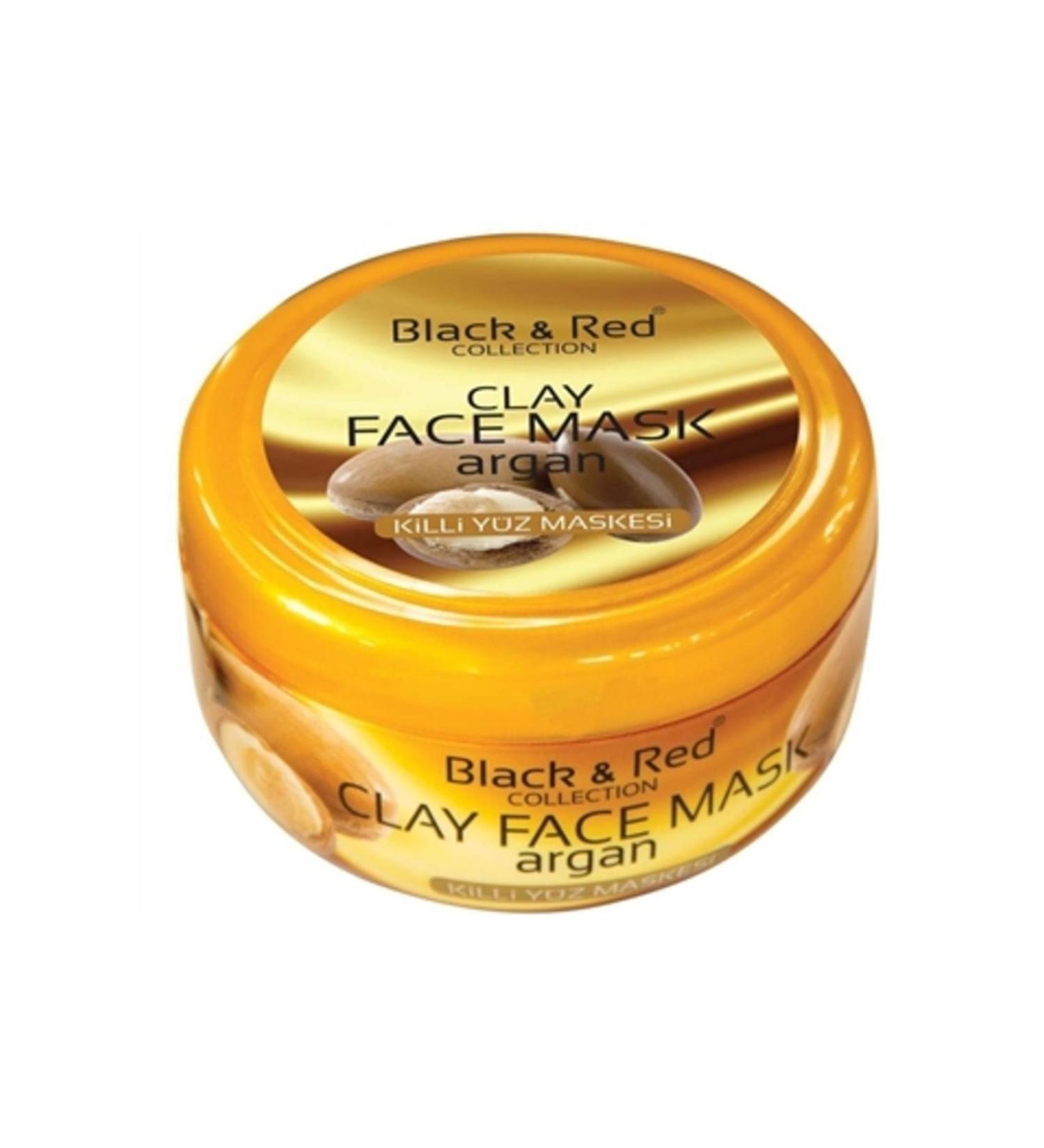 SheshShop Black & Red Clay Face Mask Argan 400gr x 2 Pieces