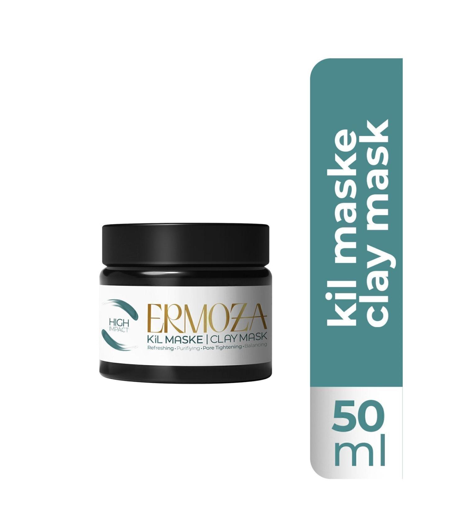 Ermoza Cosmetics High Impact - Anti-Blackhead & Acne - Pore Tightener - Purifying Clay Mask 50ml - Buy Online on GoSupps.com