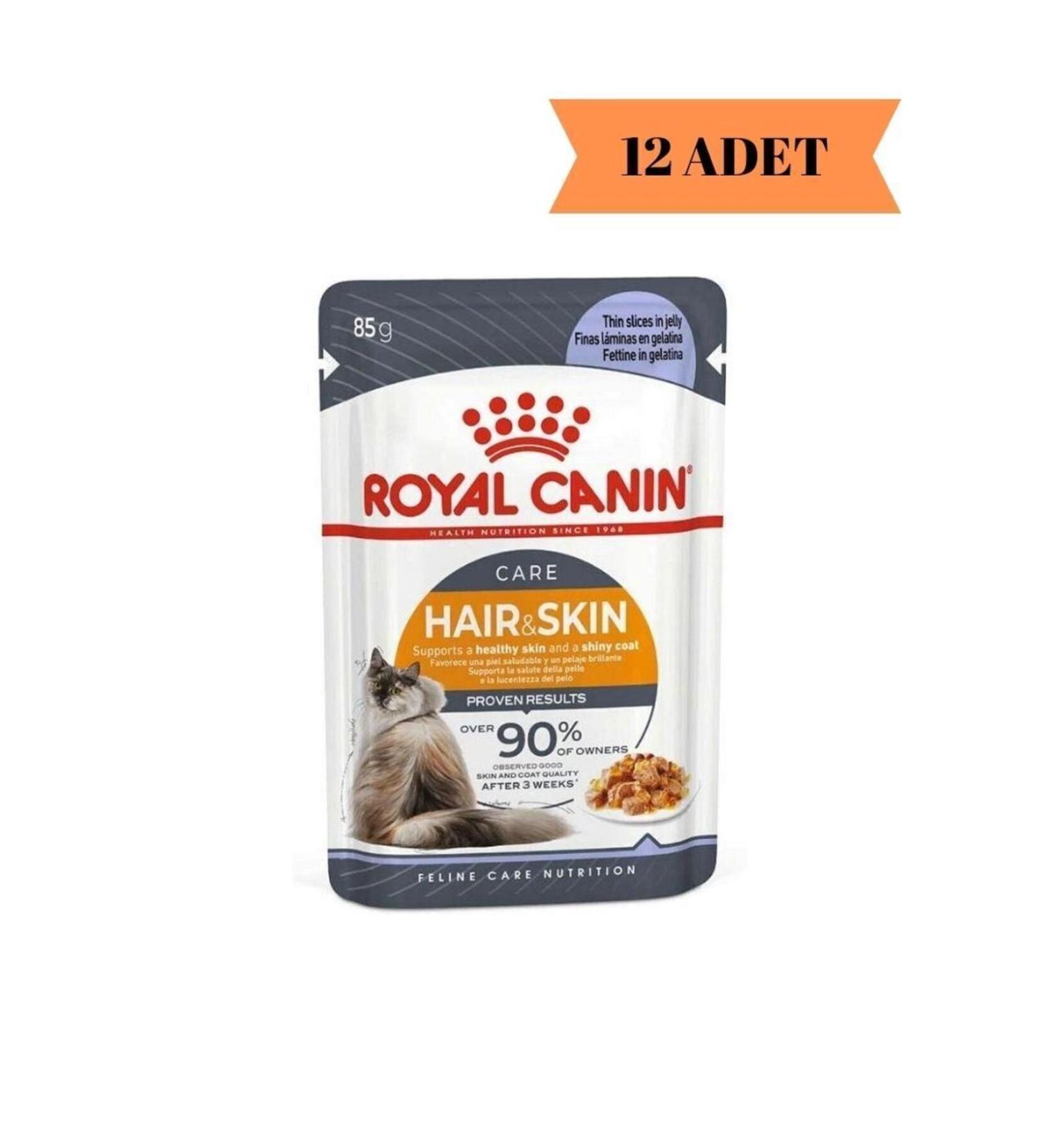 Royal Canin Hair & Skin Care Adult Cat Wet Food 85 gr *12 - Buy Online on GoSupps.com