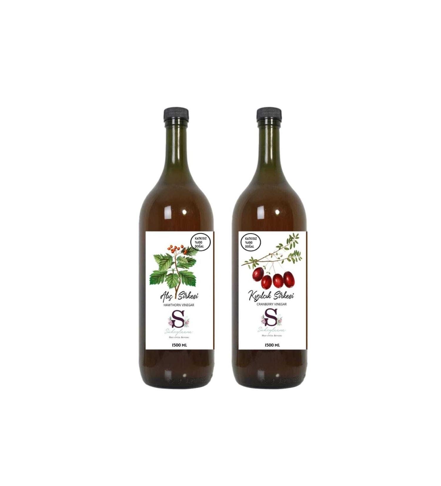 Suheylaana Natural Hawthorn Vinegar 1500 Ml And Natural Cranberry Vinegar 1500 Ml