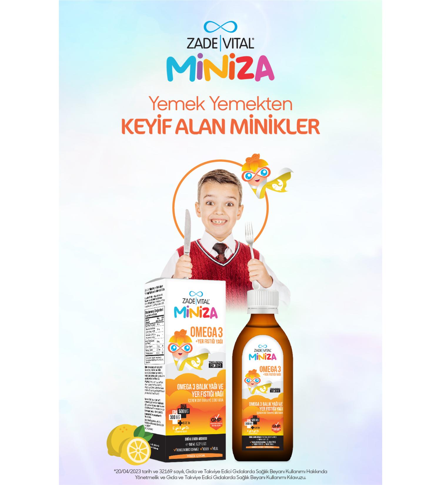 Zade Vital Miniza Omega 3 And Peanut Oil 150ml