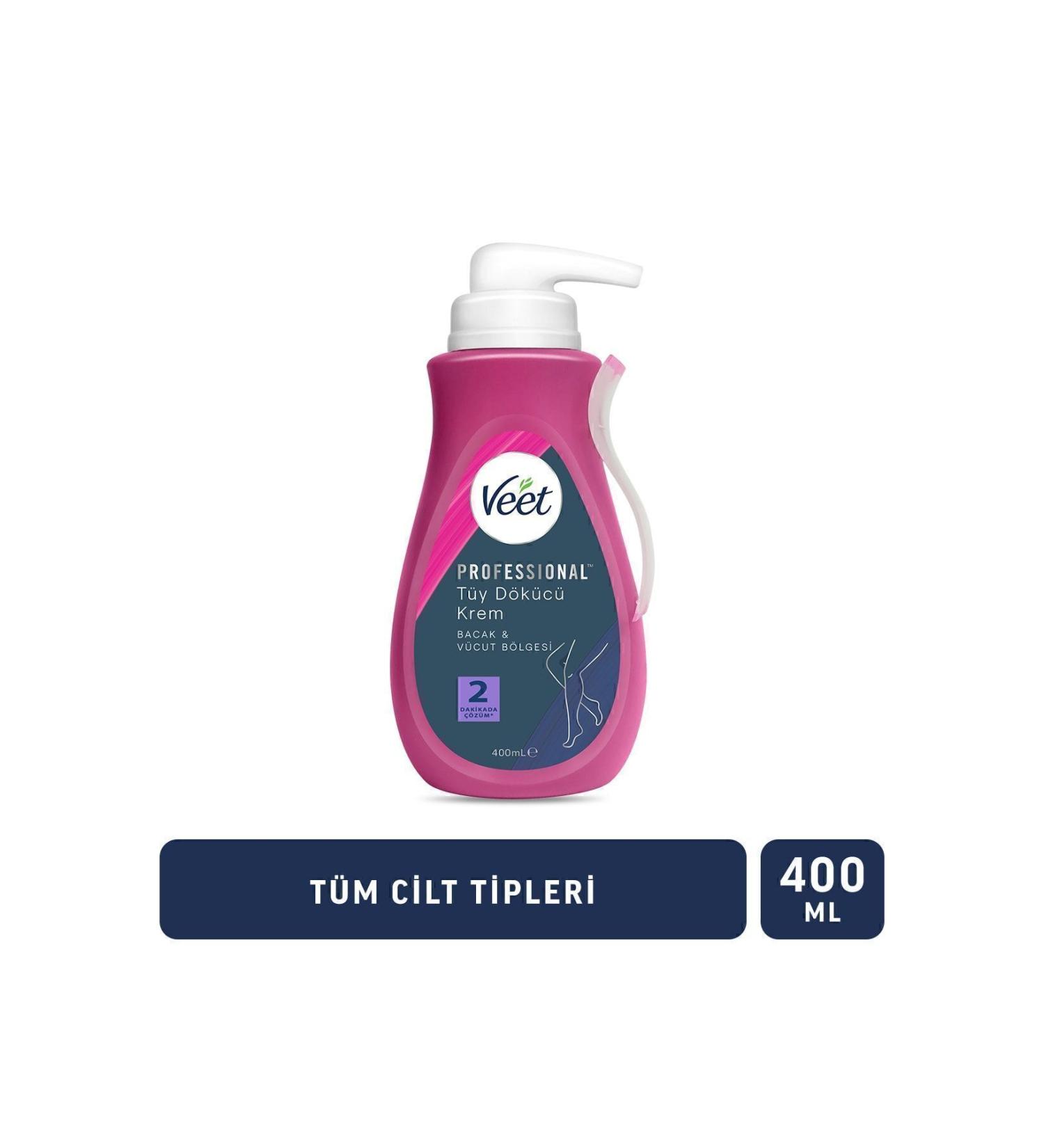 Veet Professional Hair Removal Cream Legs & Body Area For All Skin Types 400ml - Buy Online on GoSupps.com