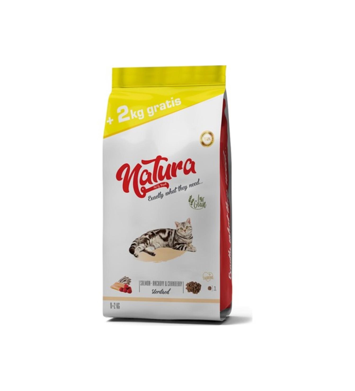 Natura Low Grain Salmon Anchovy Blackberry Sterilized Cat Dry Food 8 2 Kg - Buy Online on GoSupps.com