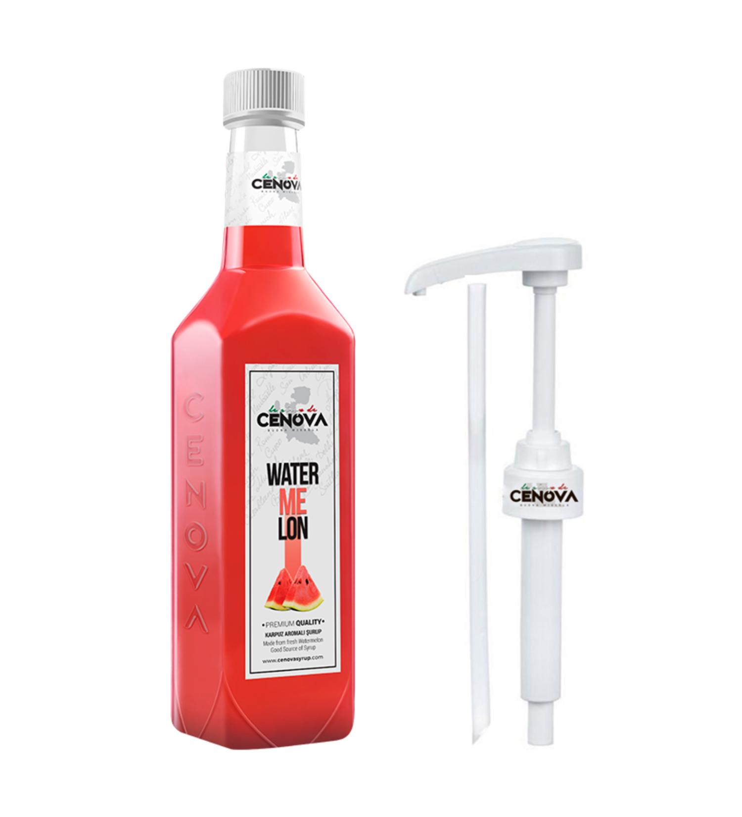 Genova Watermelon Coffee-Cocktail Syrup 1000 ML Gourmet Series Pump Included