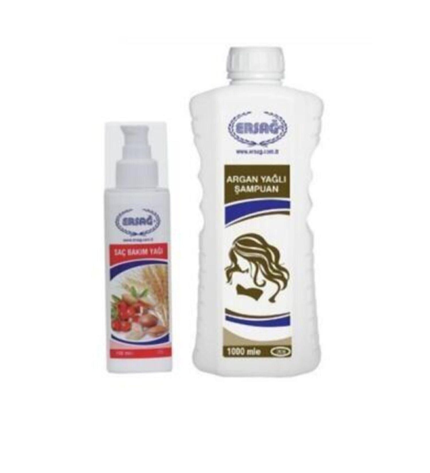 Ersa Argan Oil Shampoo 1000 ml and Hair Care Oil 100 ml