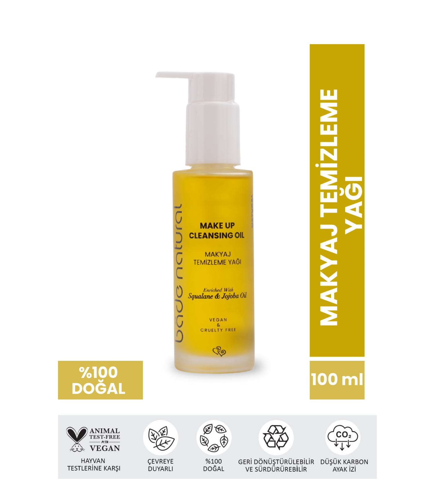 Bade Natural Make-Up Cleansing Oil Jojoba and Squalane Content 0 Natural and Vegan 100 ml - Buy Online on GoSupps.com