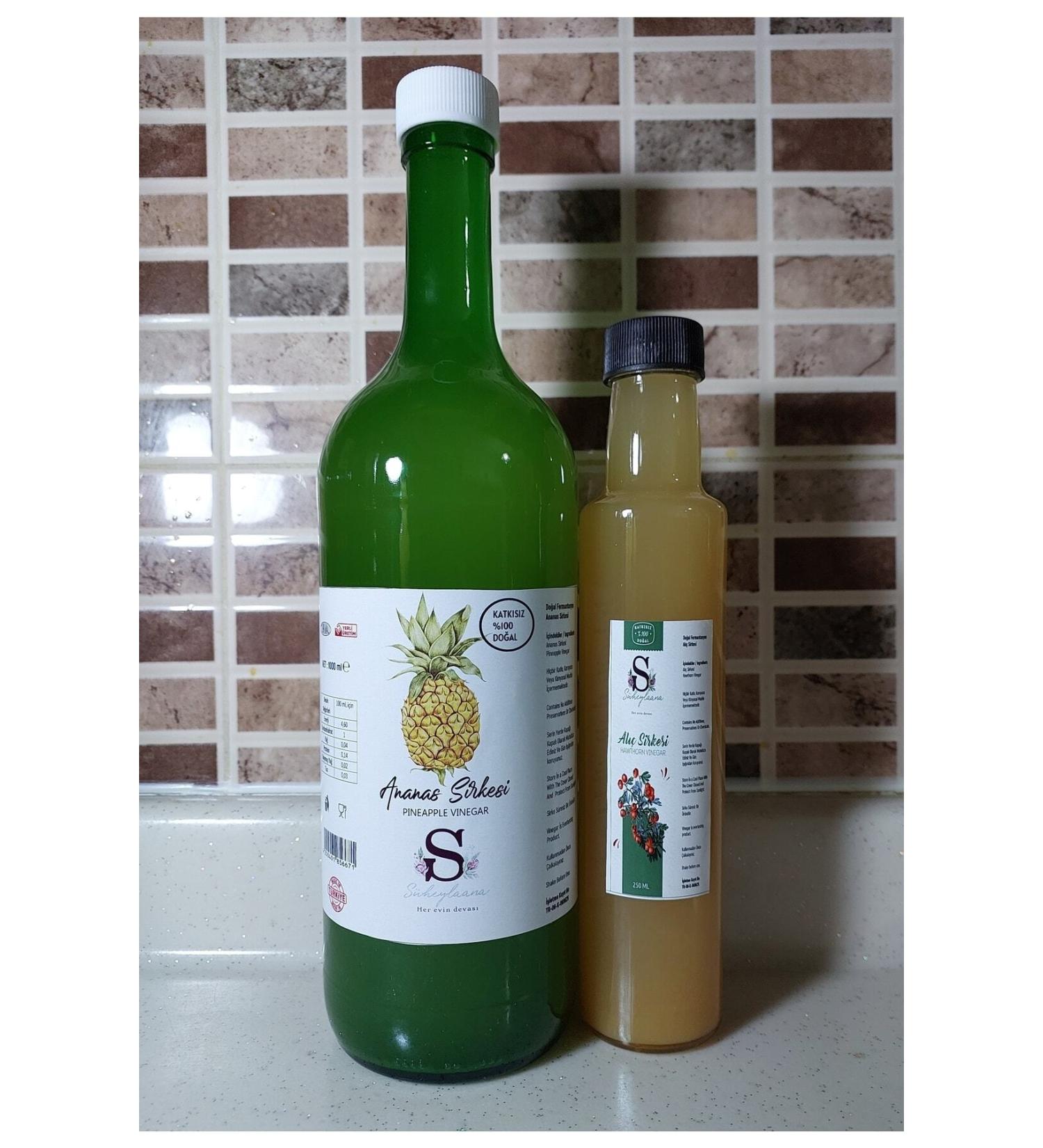 Suheylaana Natural Pineapple Vinegar 1000 Ml And Hawthorn Vinegar 250 Grams