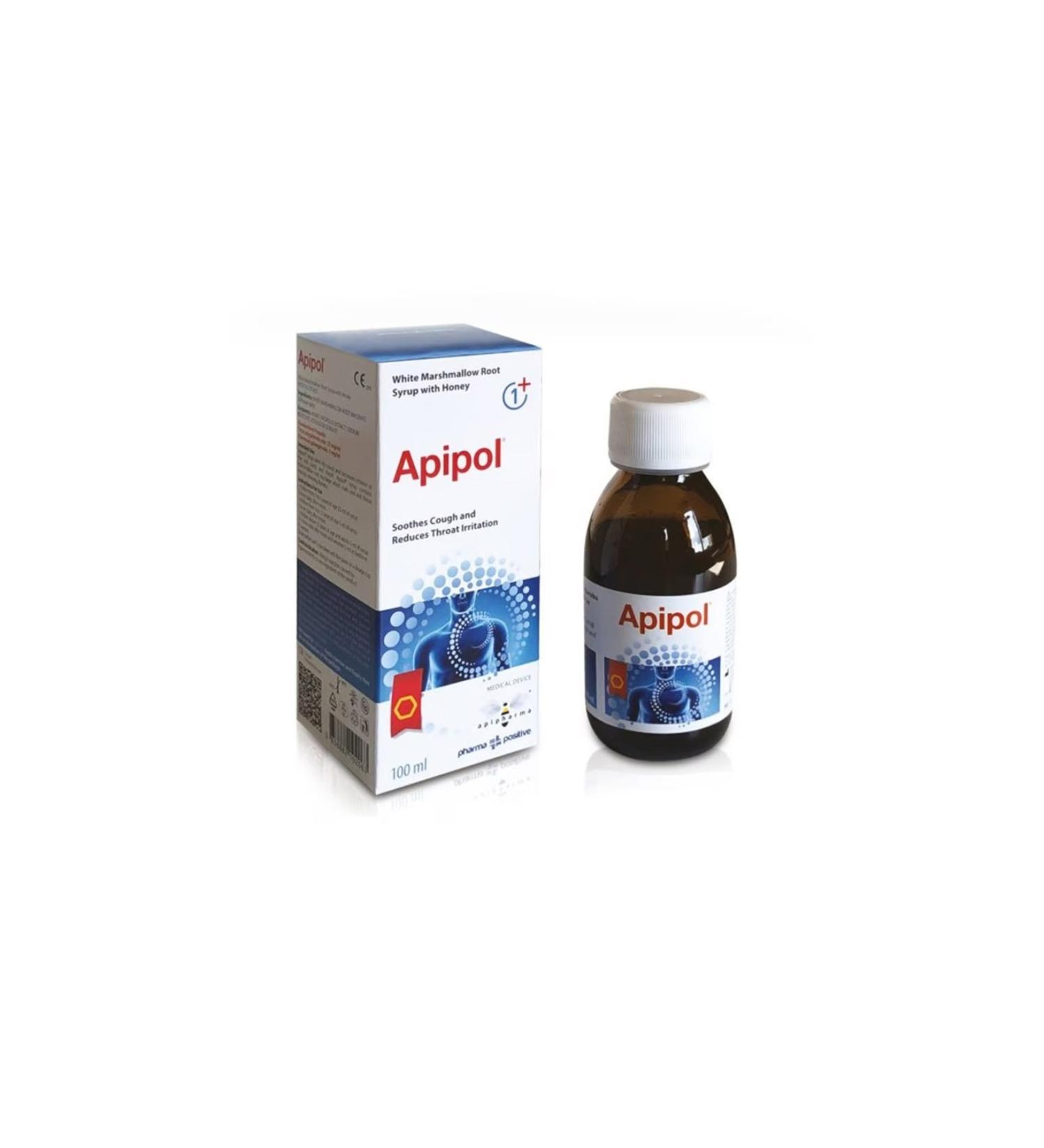 PHARMAPOSITIVE Apipol Honey White Marshmallow Root Syrup 100 Ml