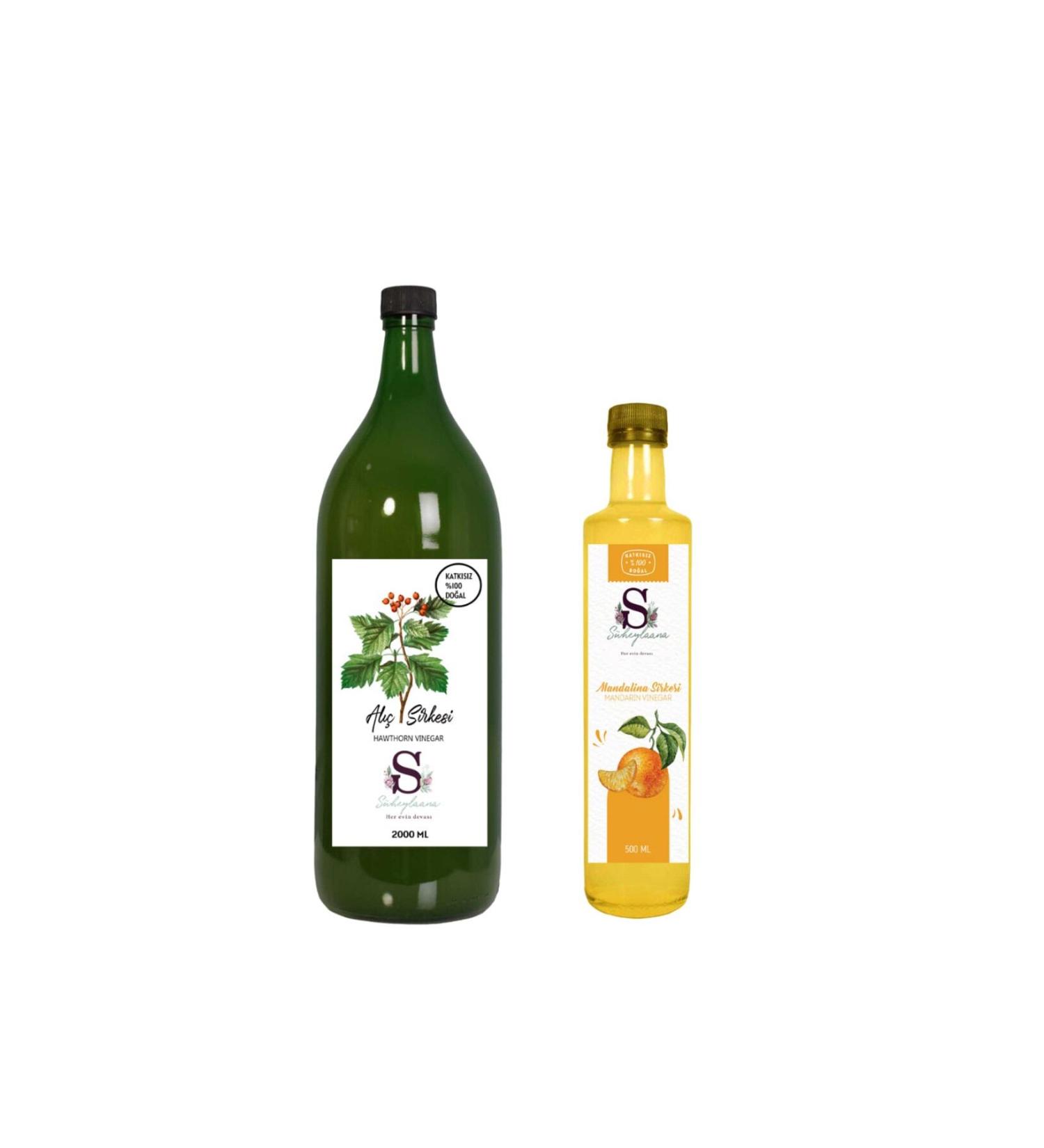 Suheylaana Natural Hawthorn Vinegar 2000 Ml - Natural Tangerine Vinegar 500 Ml