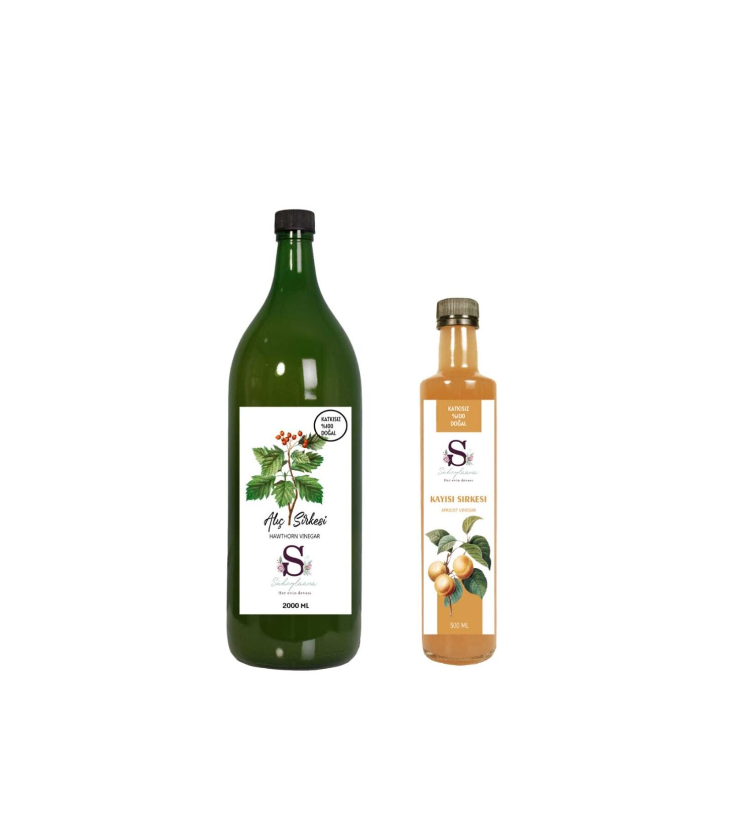 S heylaana Natural Hawthorn Vinegar 2000 Ml - Natural Apricot Vinegar 500 Ml