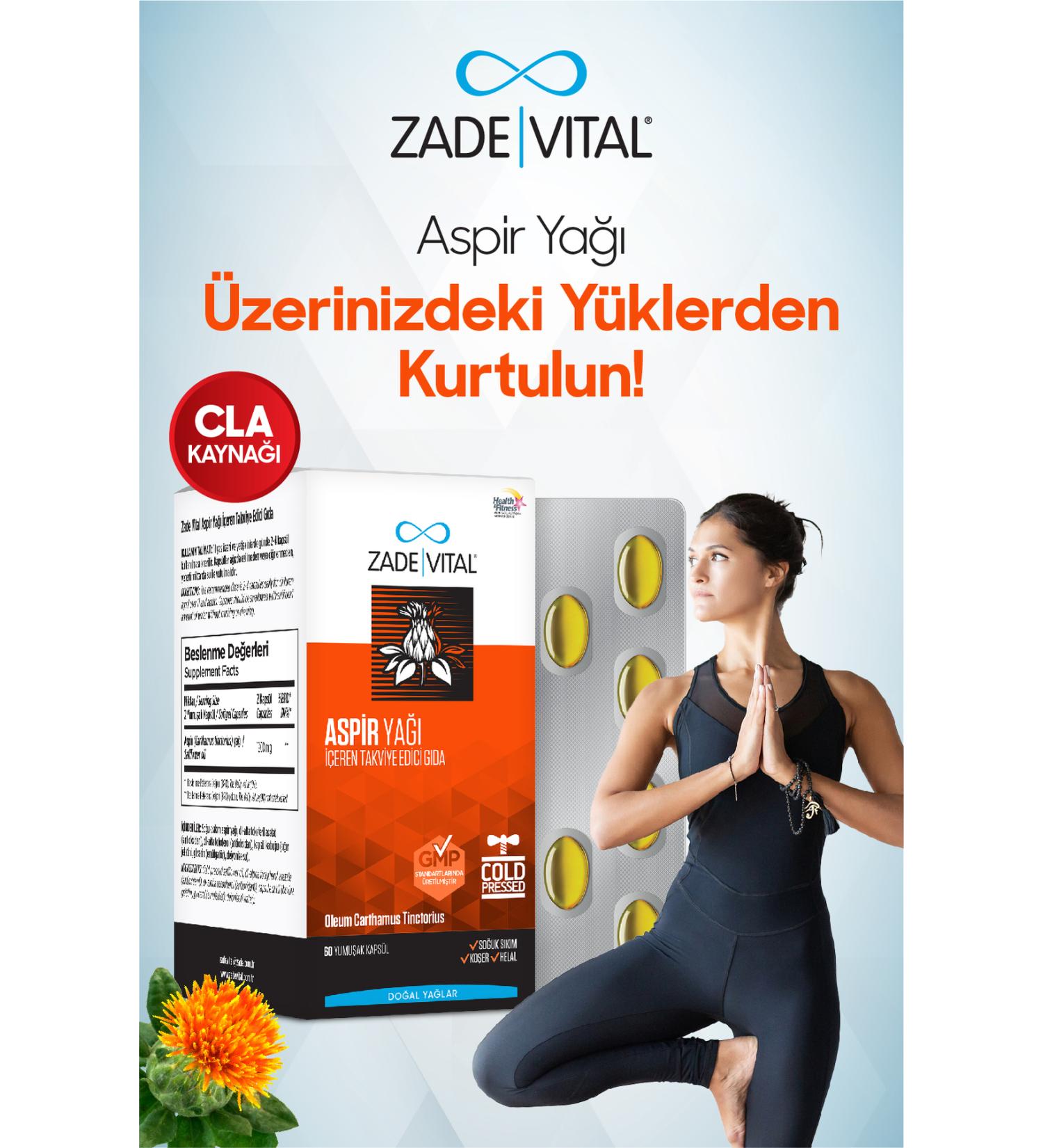 Zade Vital Safflower Oil 60 Softgels - Buy Online on GoSupps.com