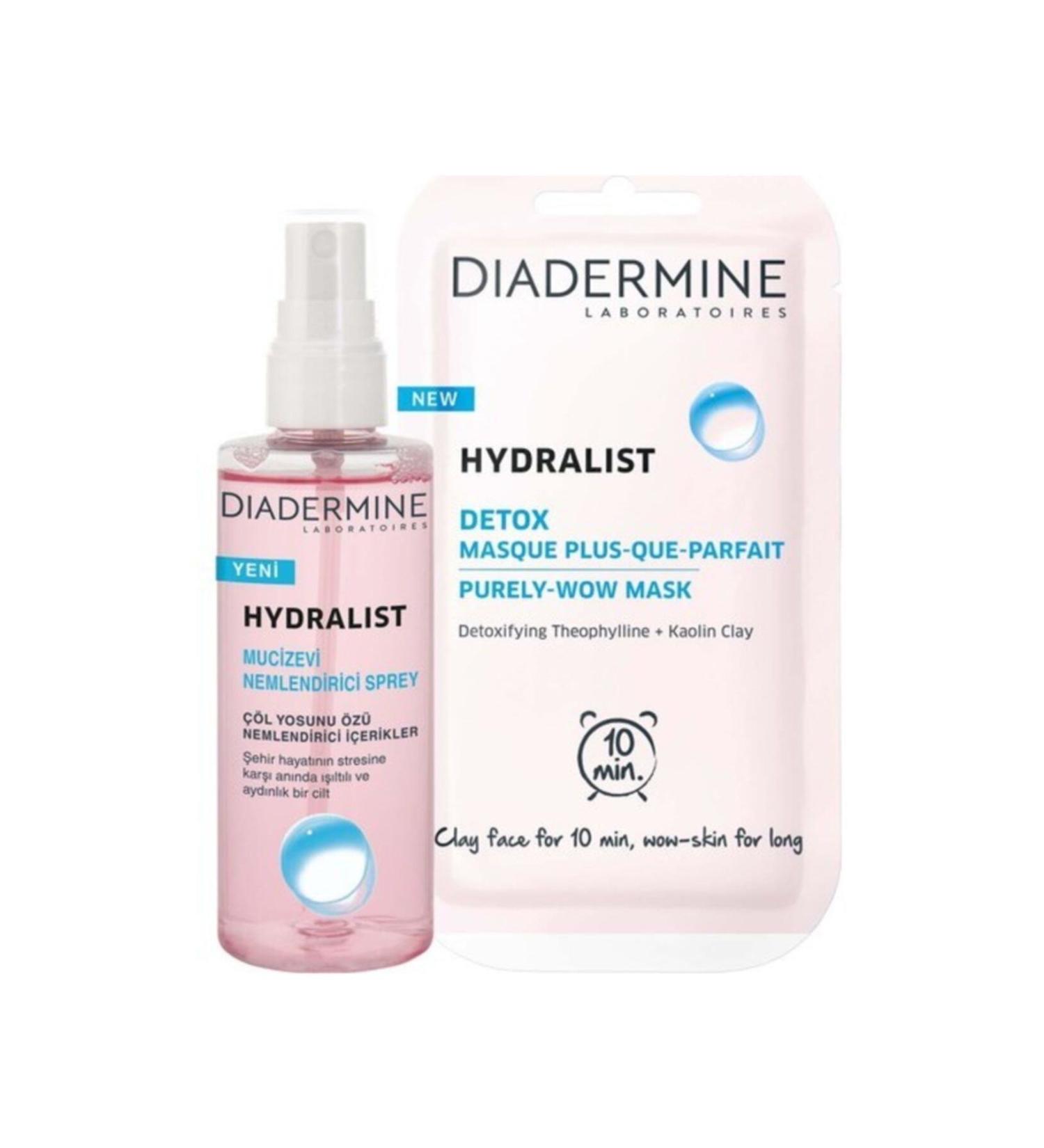 Diadermine Cleanser Hyd Deto x Mask 8 ml Tr + Hydralist Spray