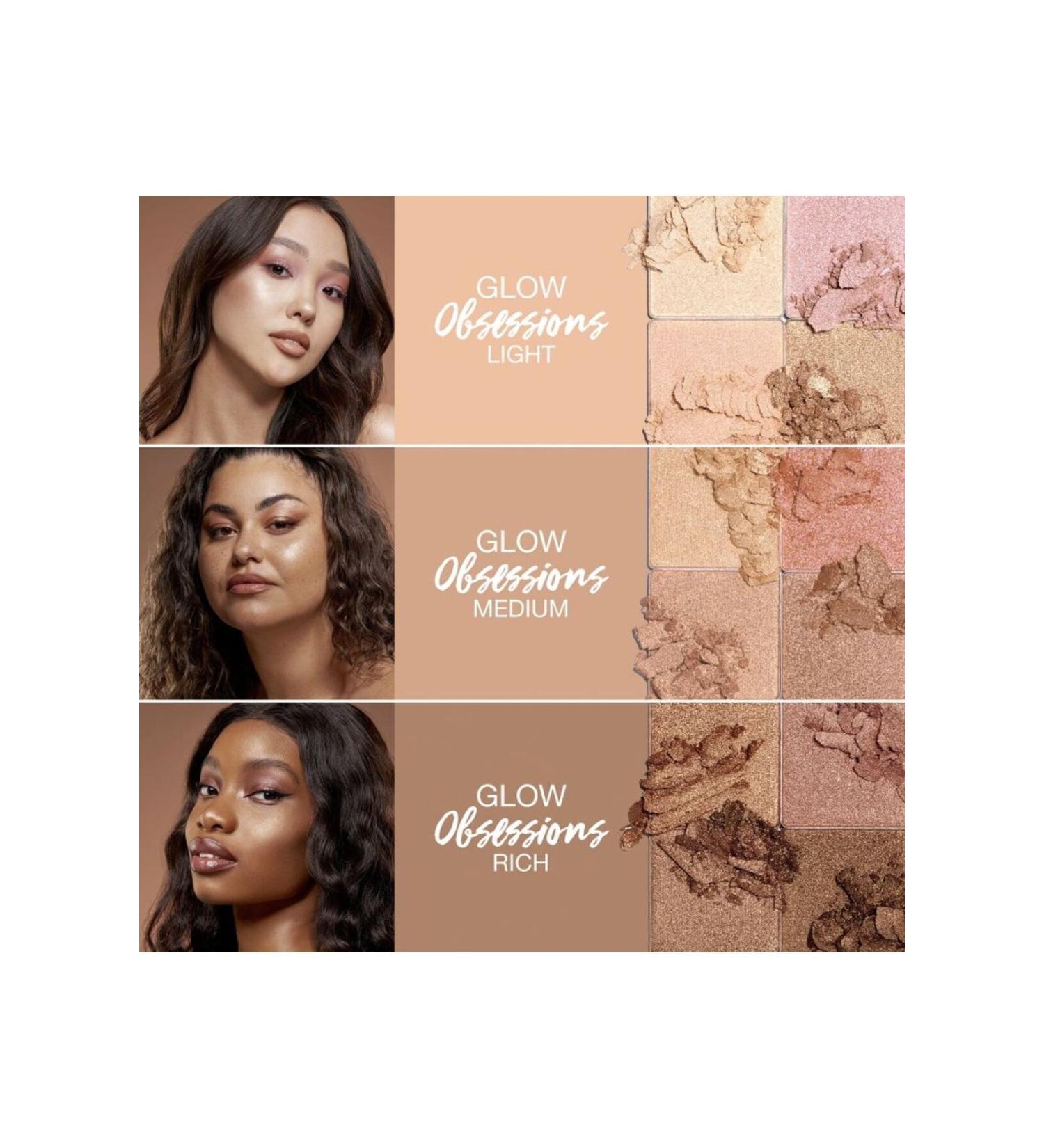 Huda Beauty Glow Obsessions Highlighting Palette Medium Pinkestcosmetics - Buy Online on GoSupps.com
