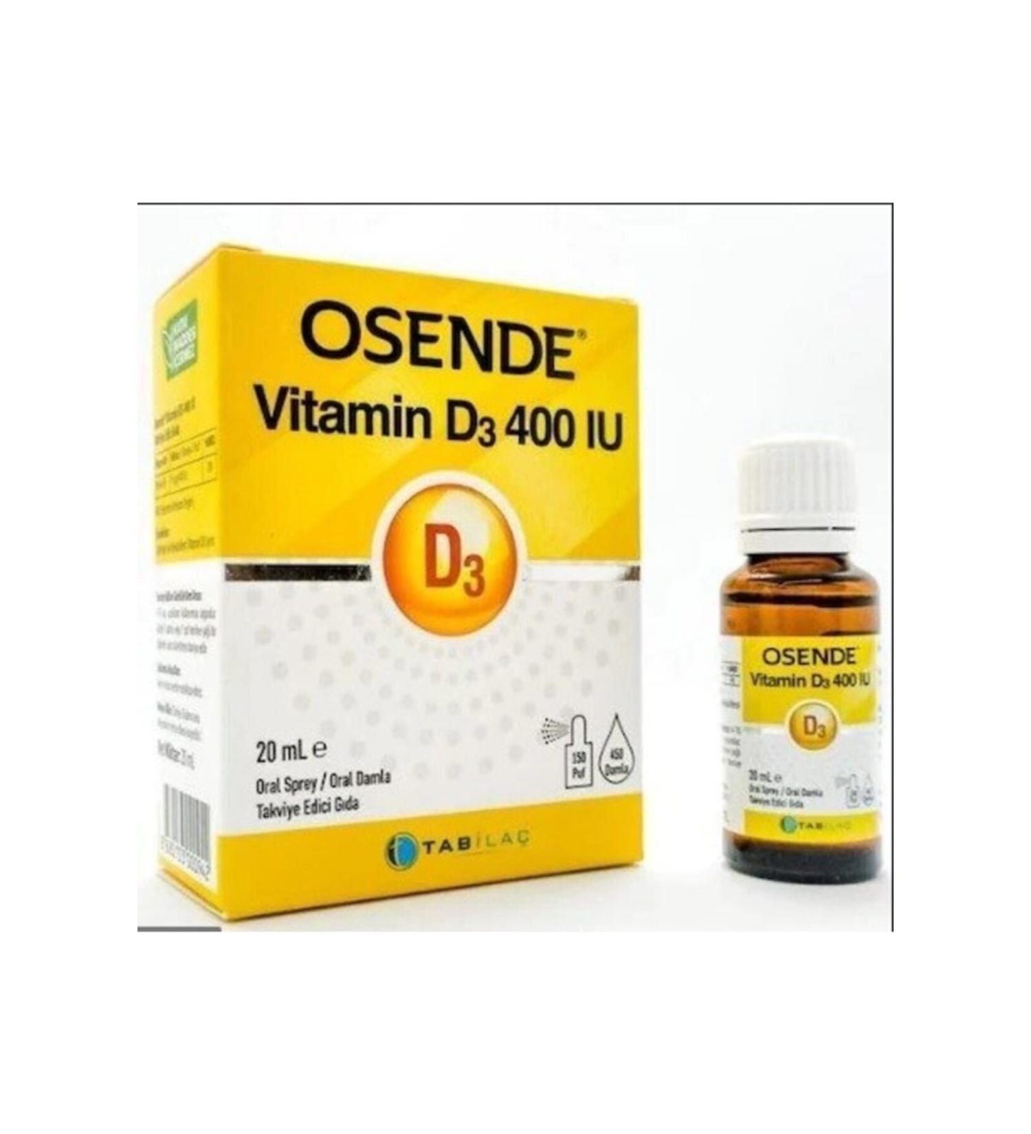 Osende Osende Vitamin D3 400iu Drop Spray 20 Ml