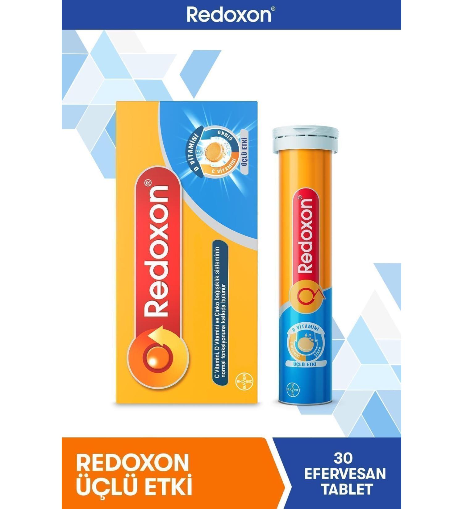 Redoxon Triple Effect 30 Effervescent Tablets I 1000 mg Vitamin C Vitamin D and Zinc Containing Supplement - Buy Online on GoSupps.com
