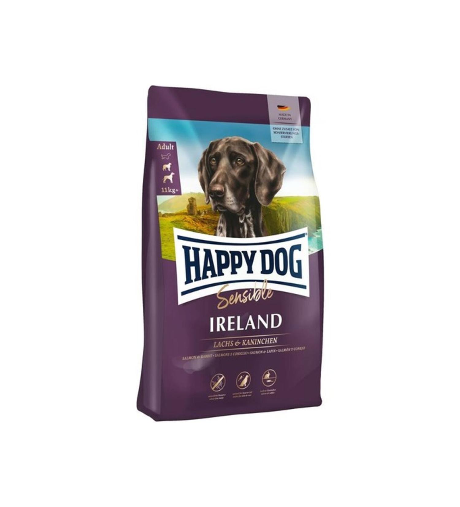 Happy Dog Ireland Salmon and Rabbit Sensible Adult Dog Dry Food 4 Kg