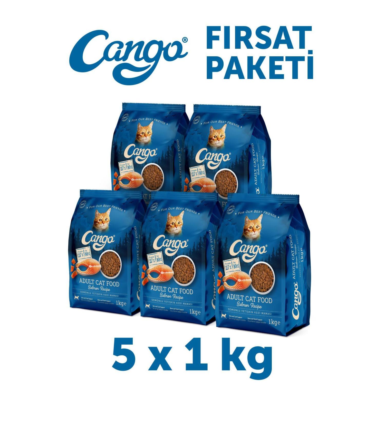 Cango Adult Cat Food Salmon 1 Kg 5 Pieces