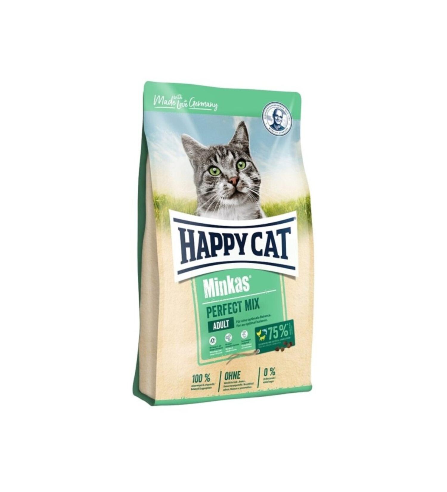 Happy Cat Minkas Perfect Mix Lamb & Fish & Poultry Adult Cat Dry Food 4 Kg