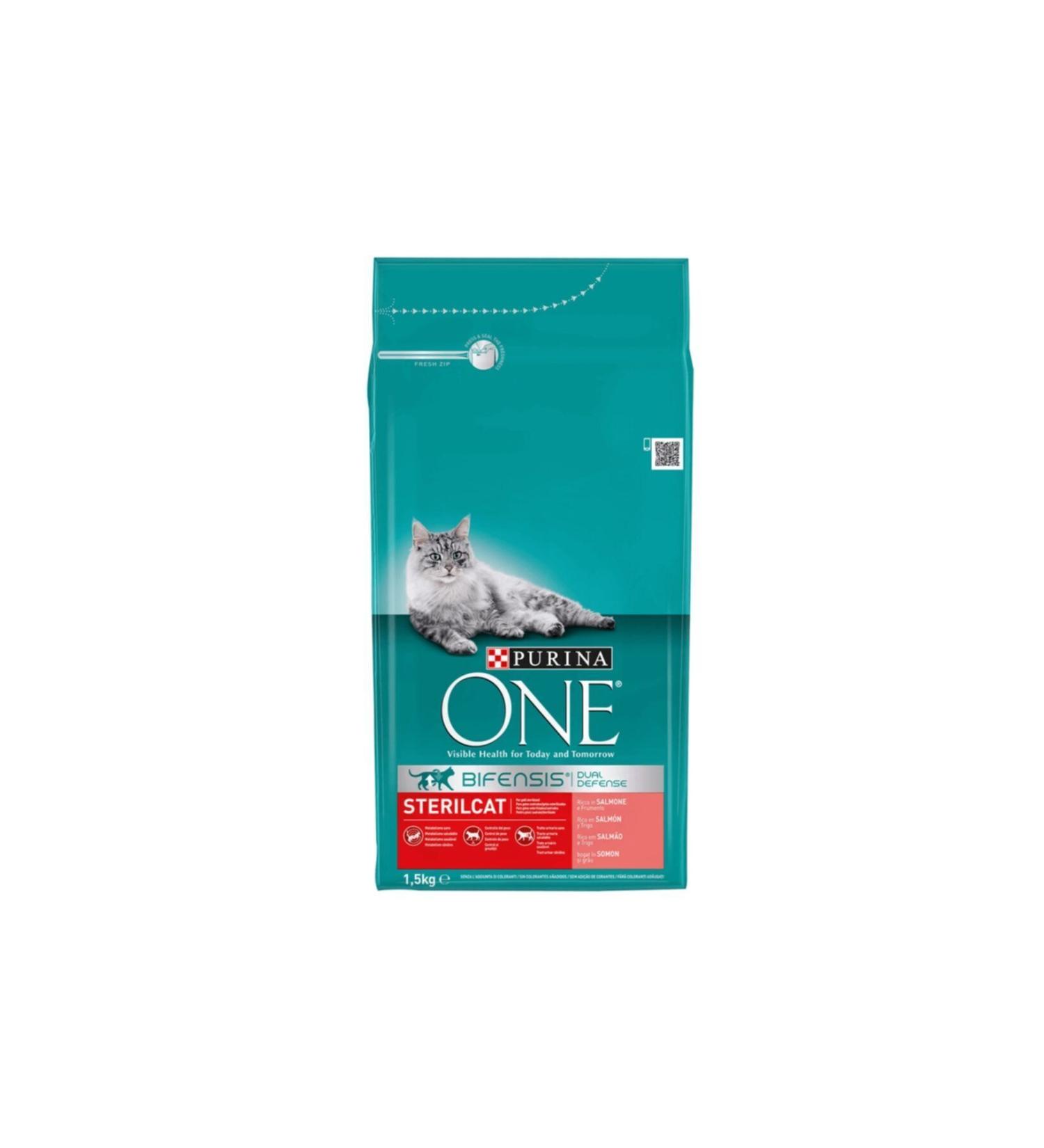 Purina One Dry Cat Food Sterile Salmon 1500 Gr