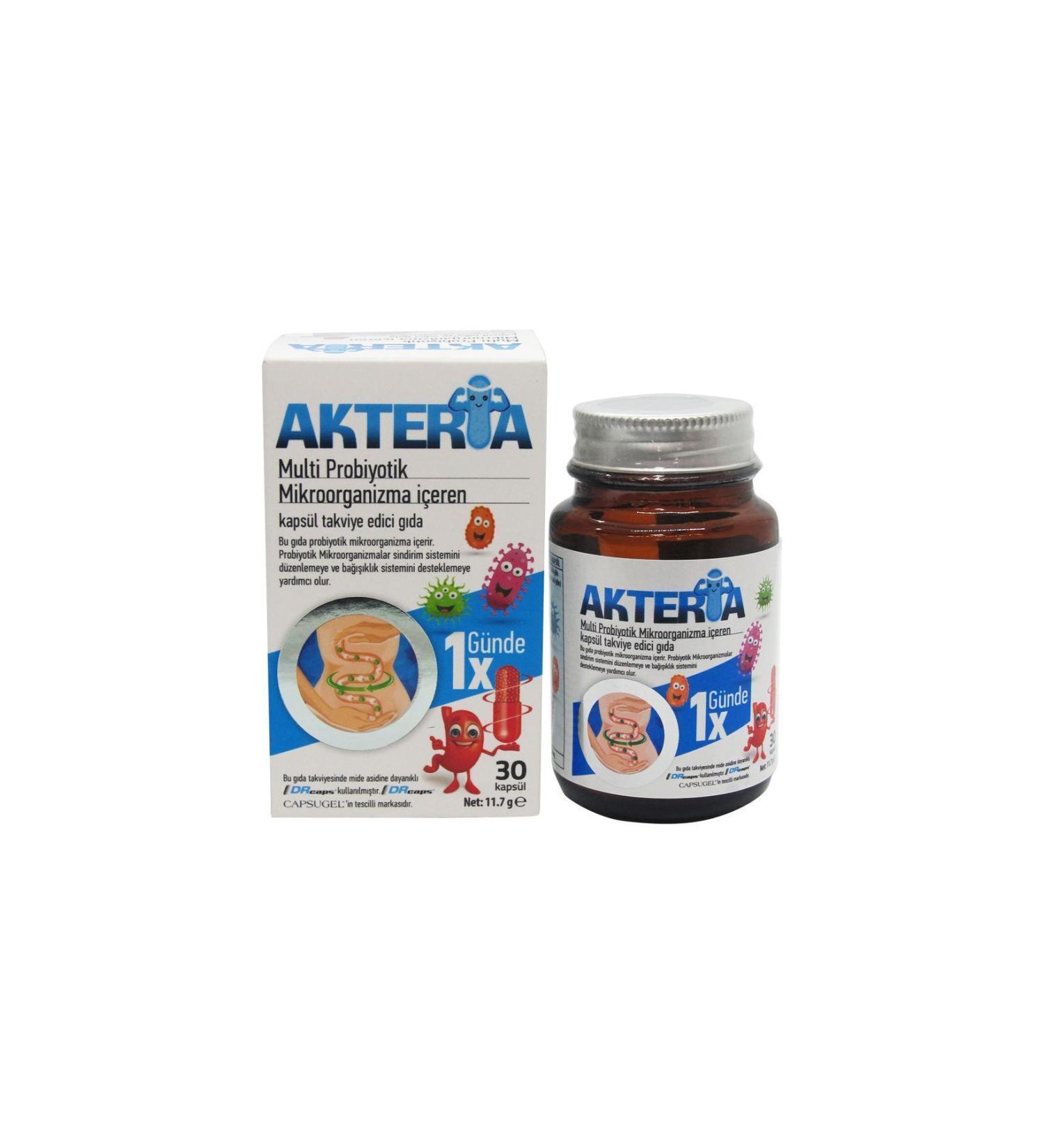 Akteria Akteria Multi Probiotic Microorganism Containing Enteric Capsule Supplementary Food - Buy Online on GoSupps.com
