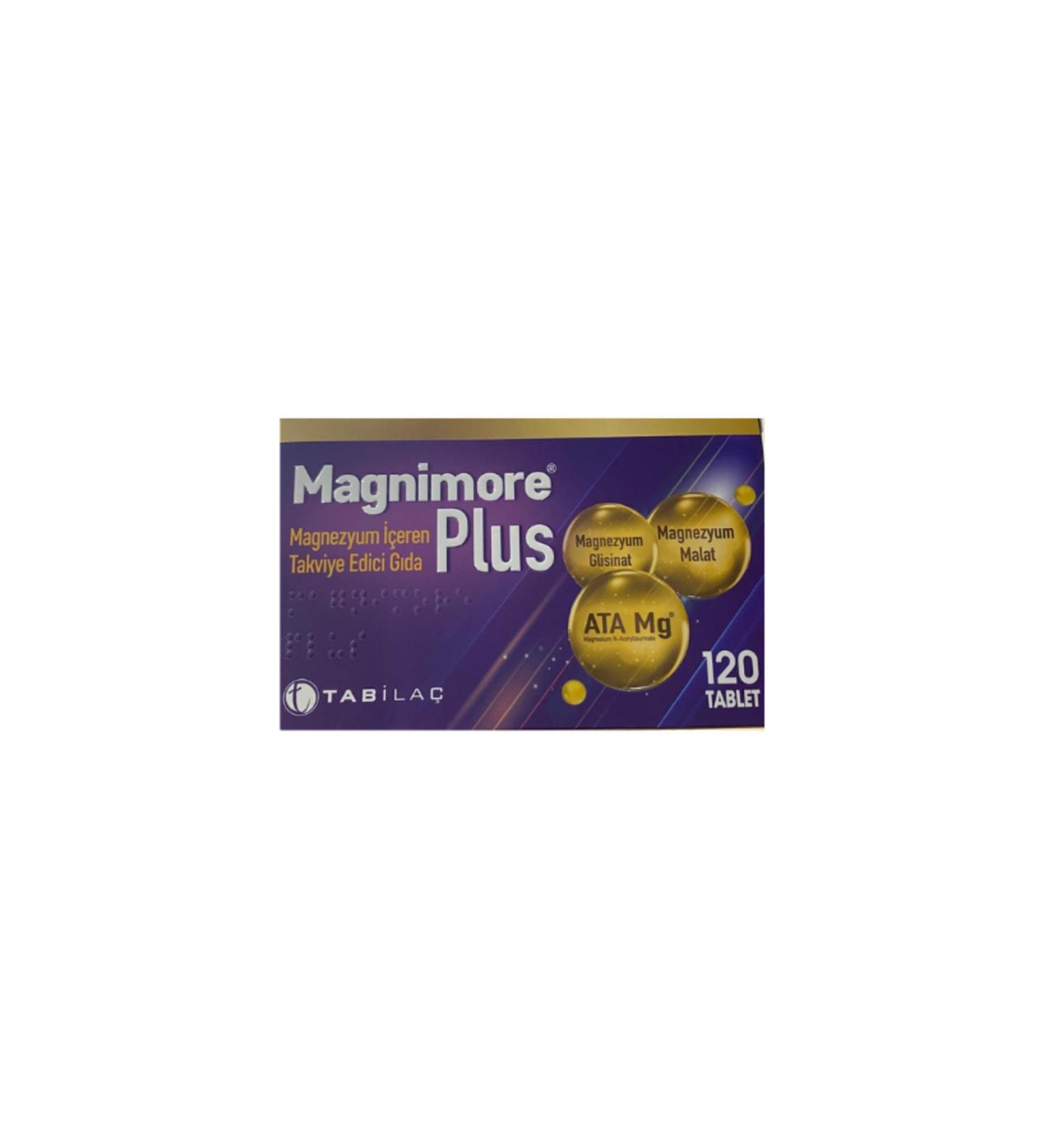 magnimore plus MAGNESIUM MAGNIMORE PLUS 120 TABLETS